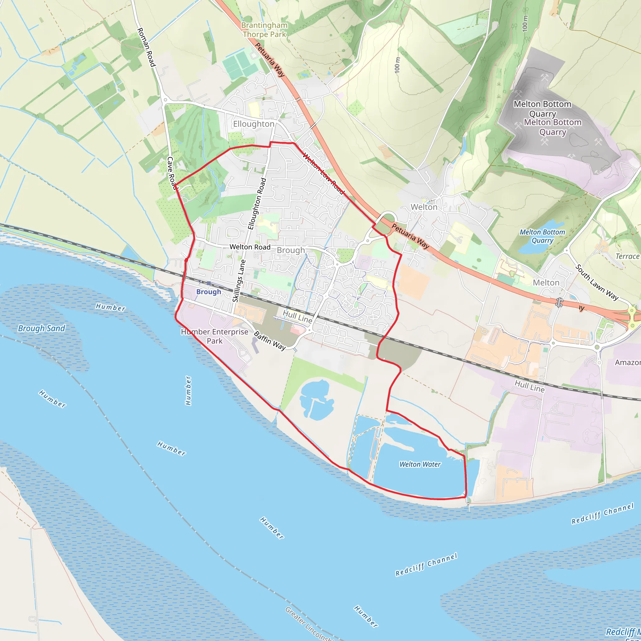 Brough Circular Walk mobile static map