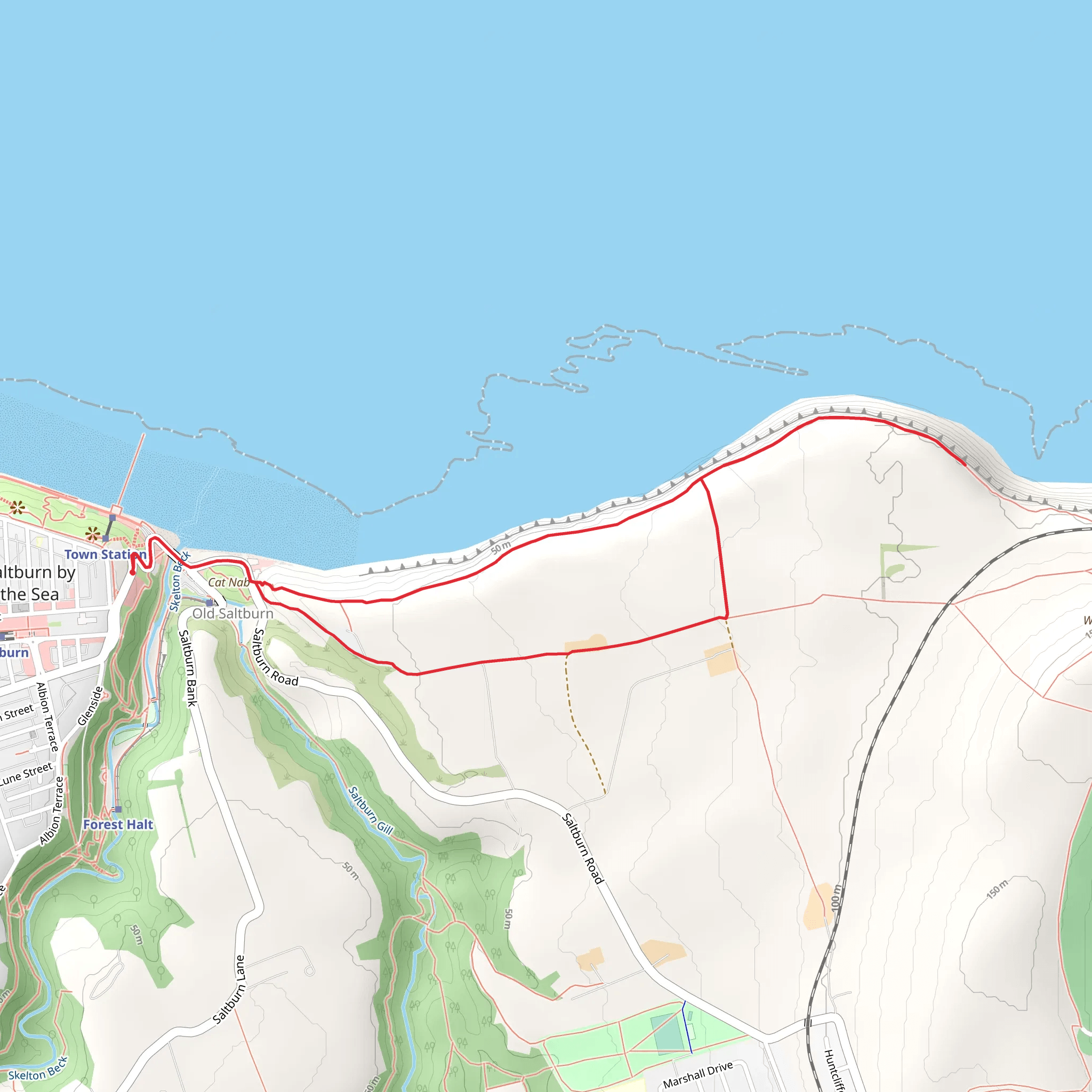 Saltburn by the Sea mobile static map