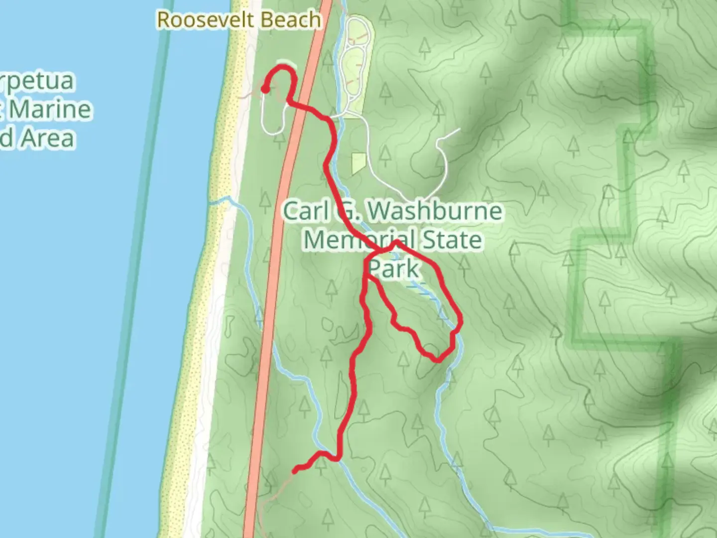 An image depicting the trail Valley and China Creek Loop Trail and its surrounding area.