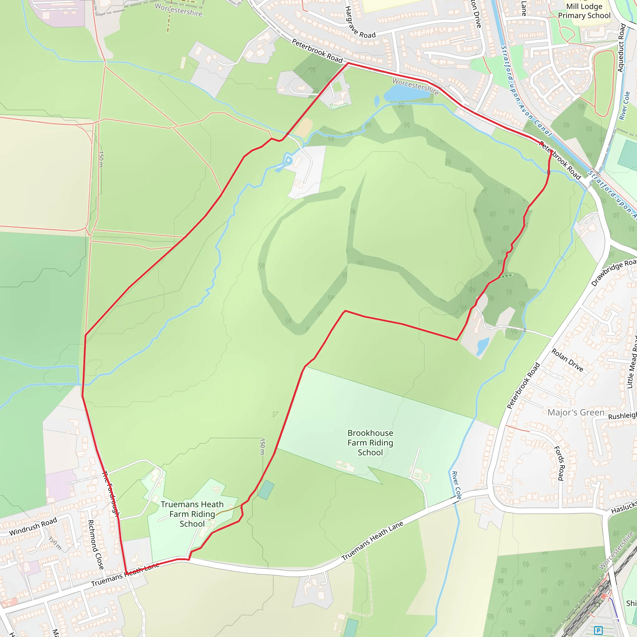 North Worestershire Path and Aqueduct Bridge Loop mobile static map