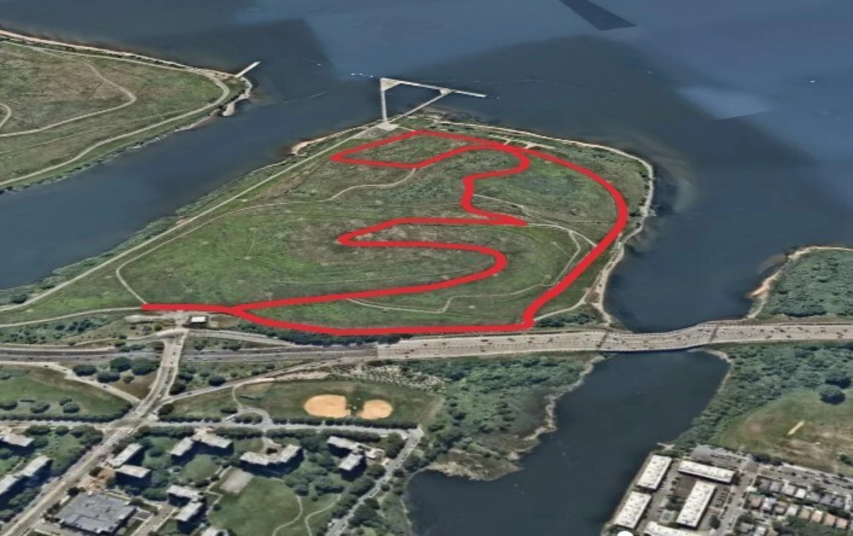 An image depicting the trail Jamaica Bay Unit - Gateway National Recreation Area Loop and its surrounding area.