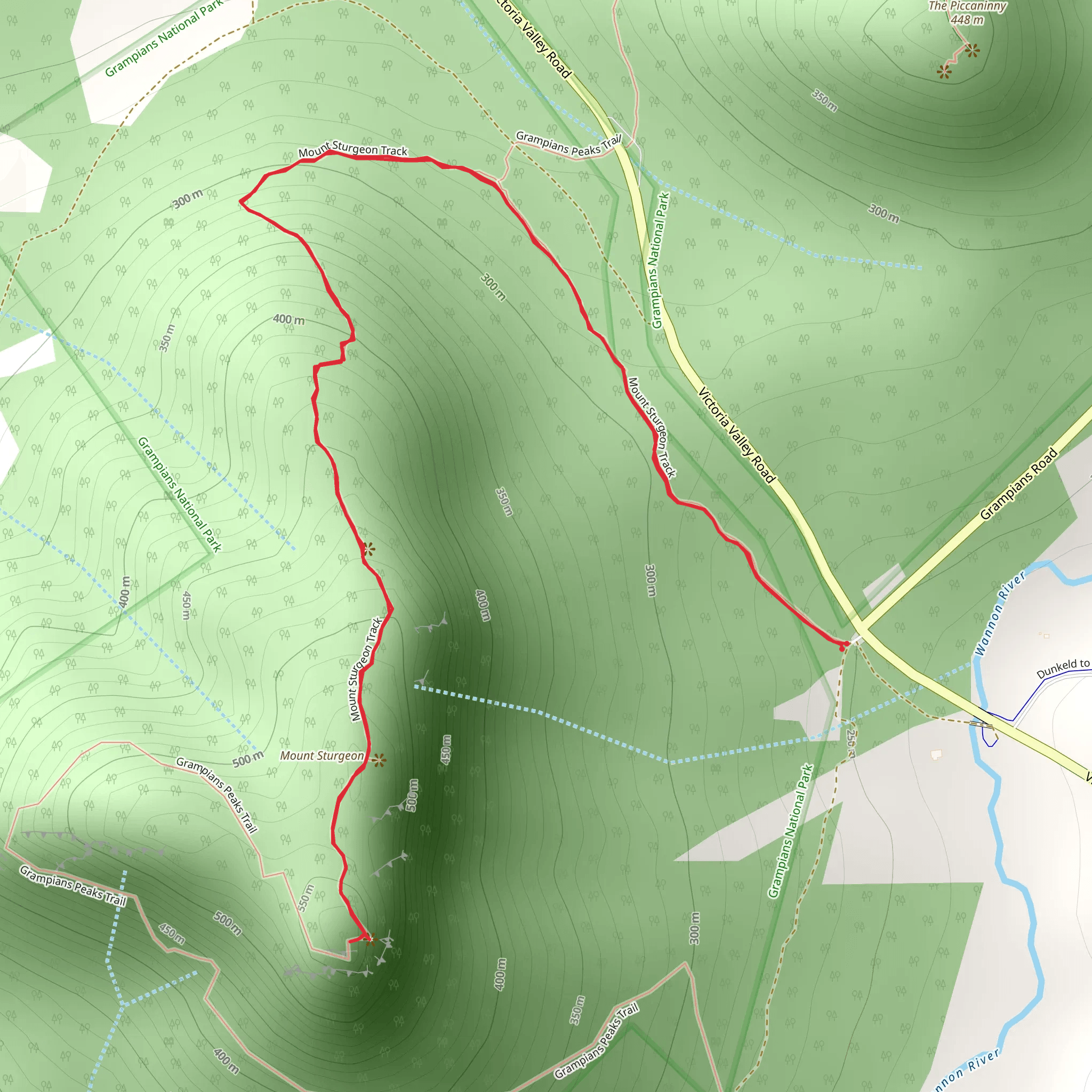 Mount Sturgeon Trail mobile static map