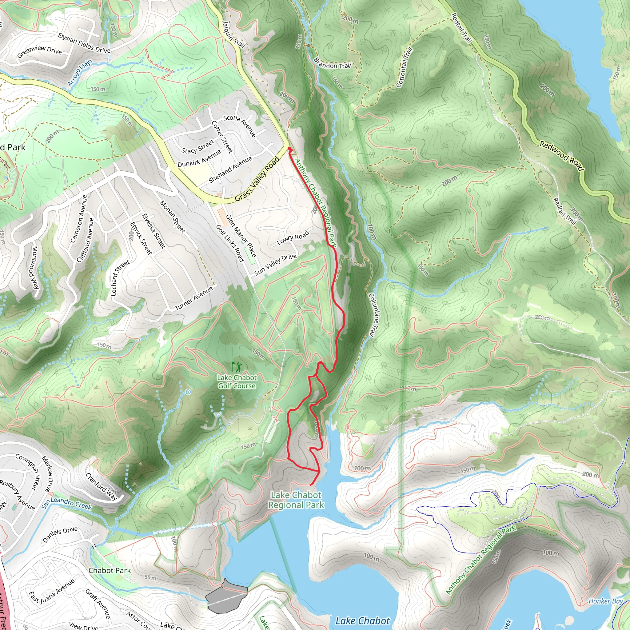 Goldenrod Trail and Bass Cove Loop Trail mobile static map