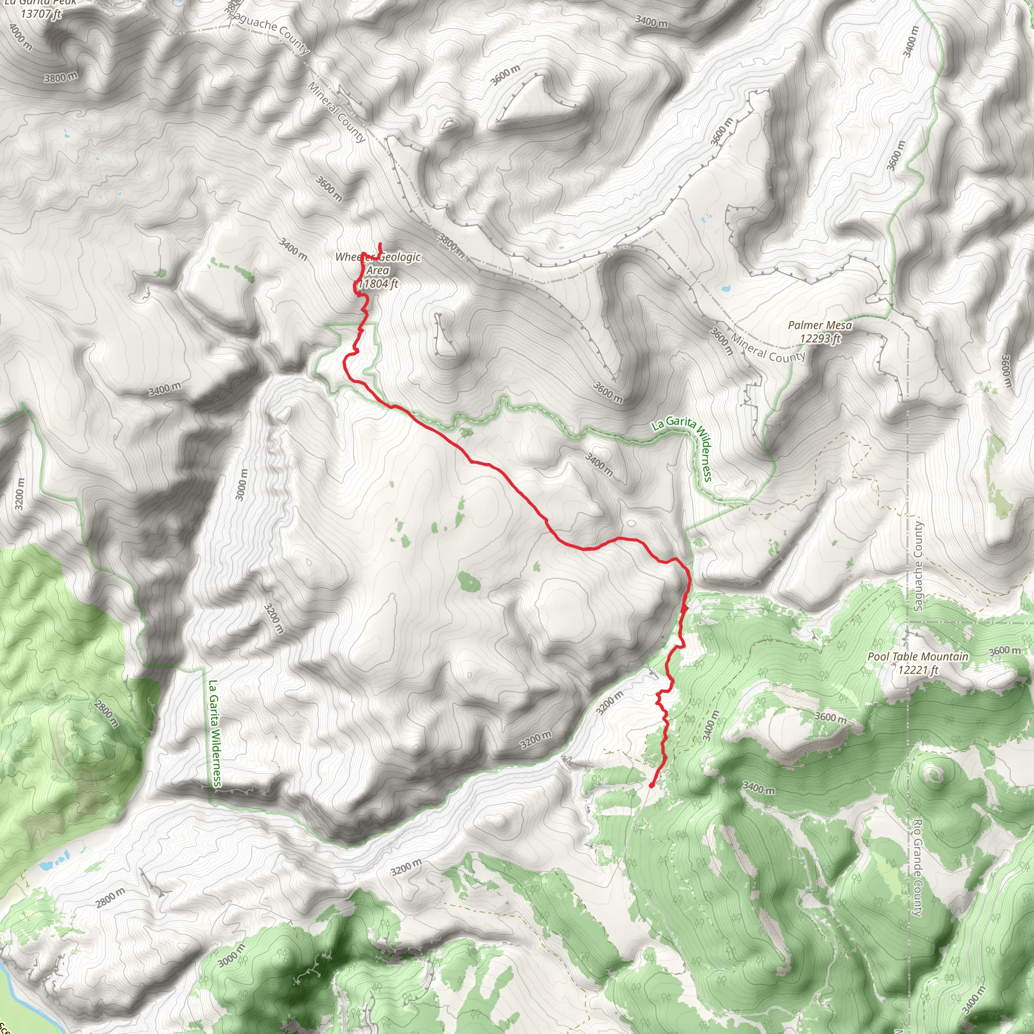 Wheeler Trail mobile static map