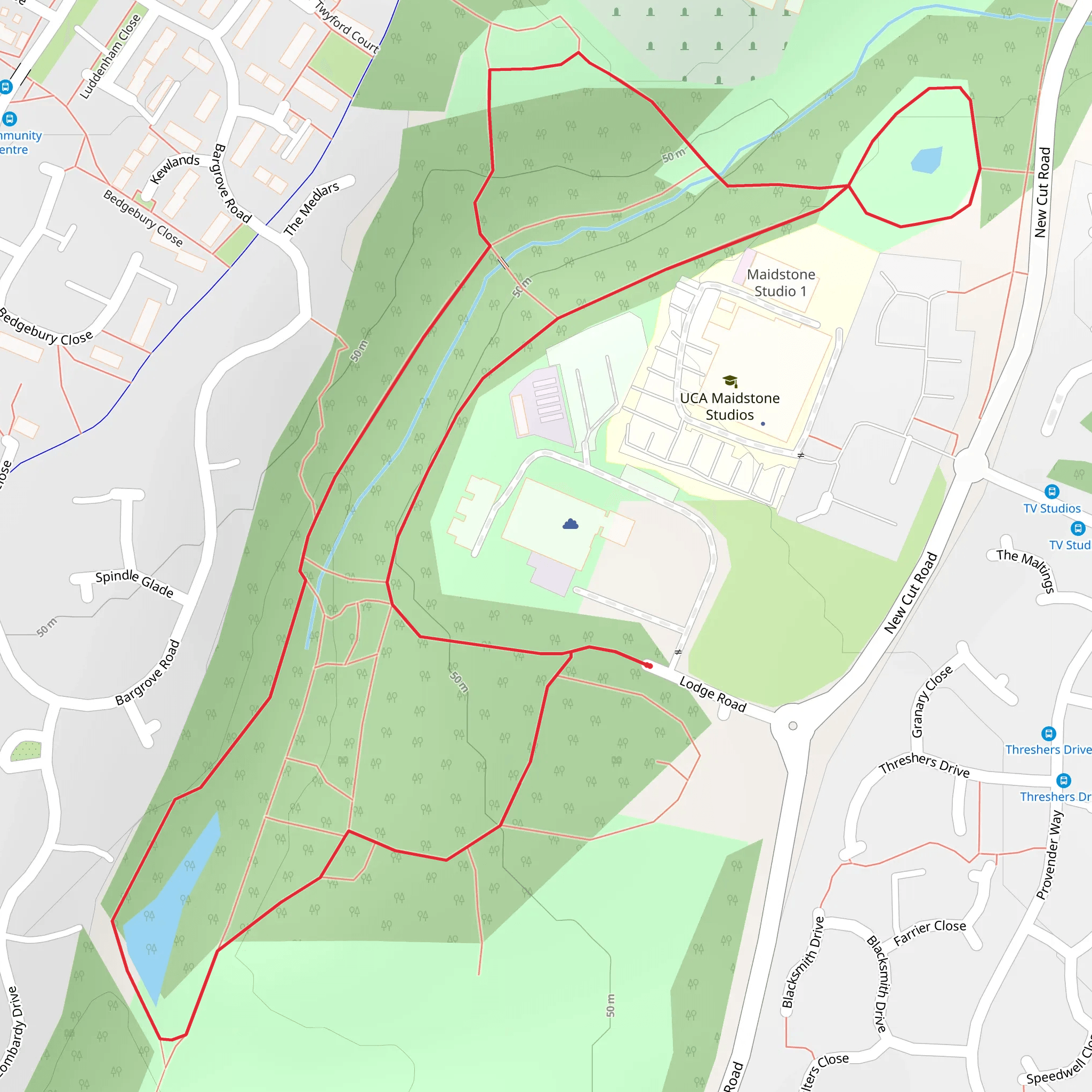 Vinters Valley Nature Reserve Loop mobile static map