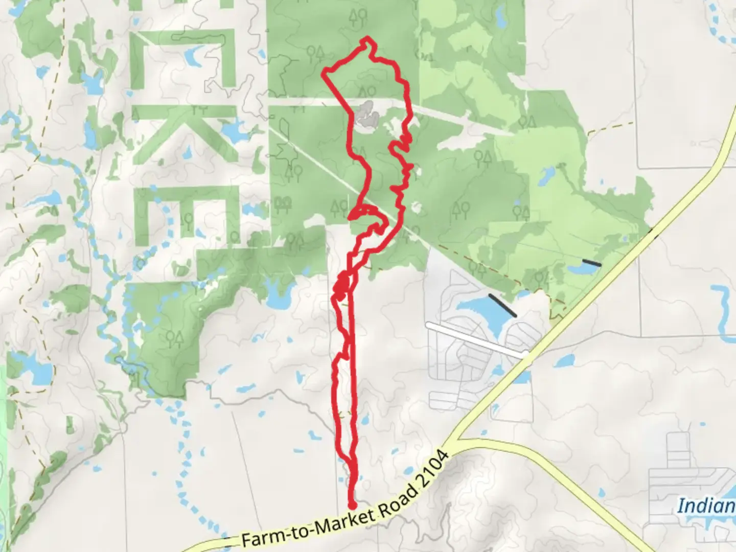 An image depicting the trail Black Trac, Bottle-n-Front-o-Me and Grey's Highway Loop and its surrounding area.