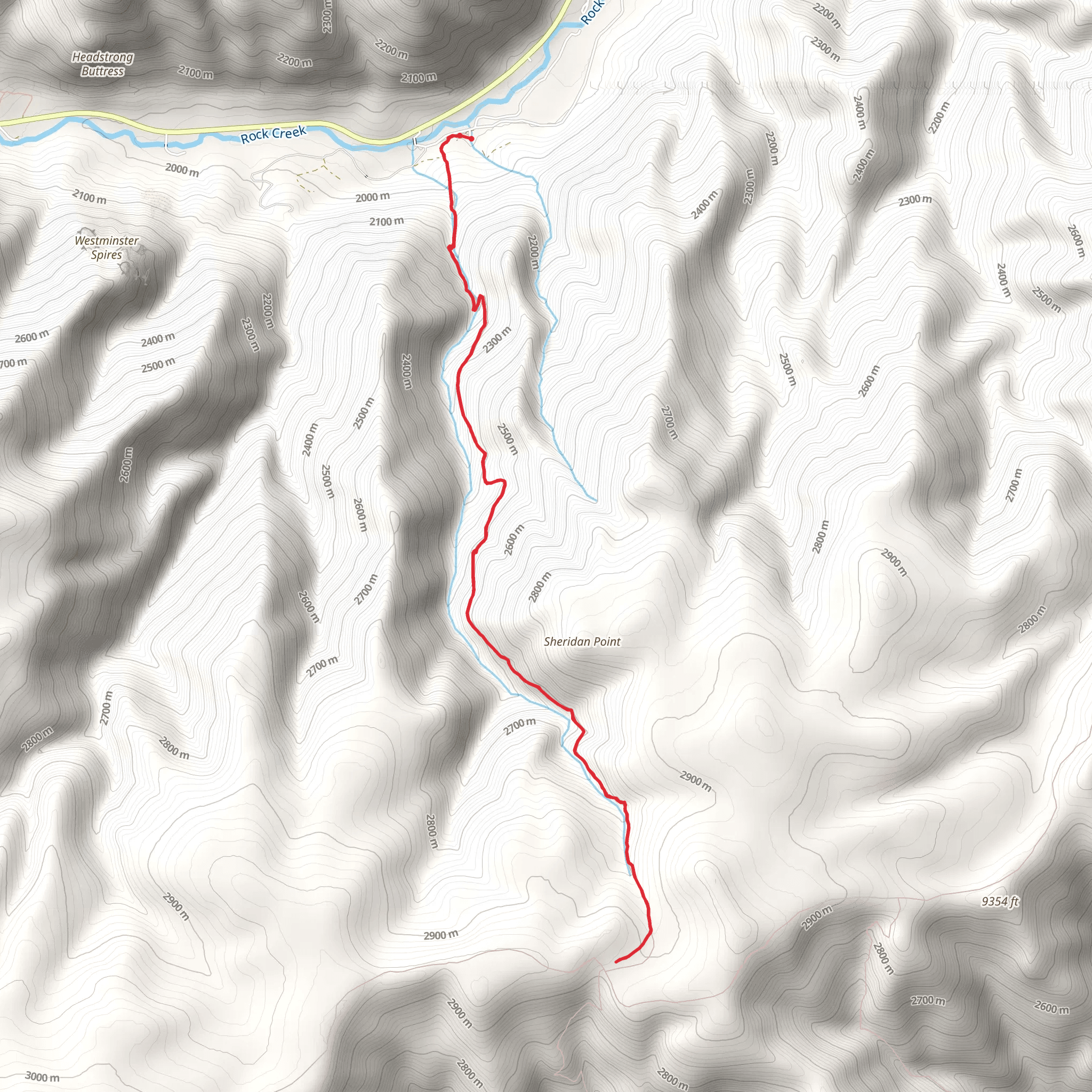 Corral Creek Trail mobile static map