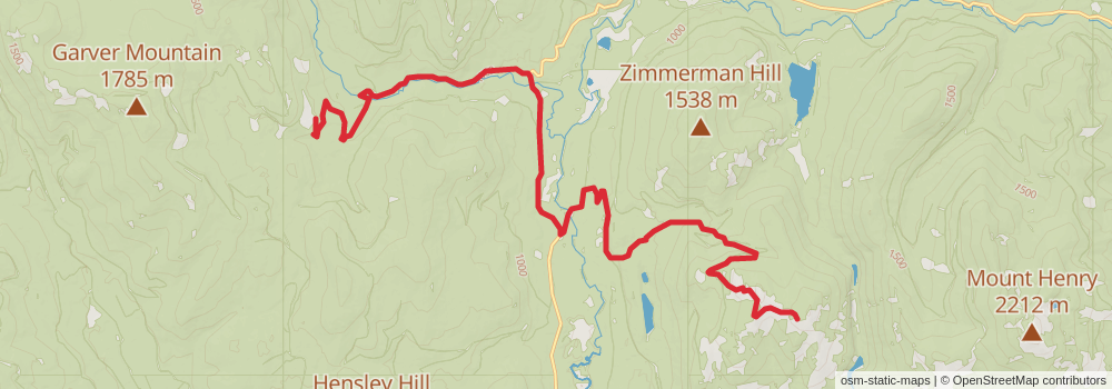 American Perimeter Trail - Rocky Mountains Primary stage 167 Map
