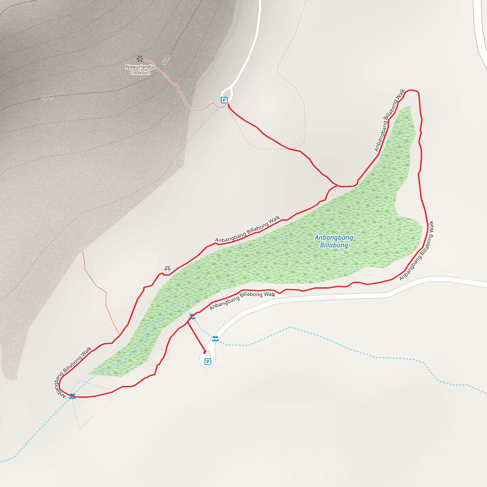 Anbangbang Billabong Walk mobile static map