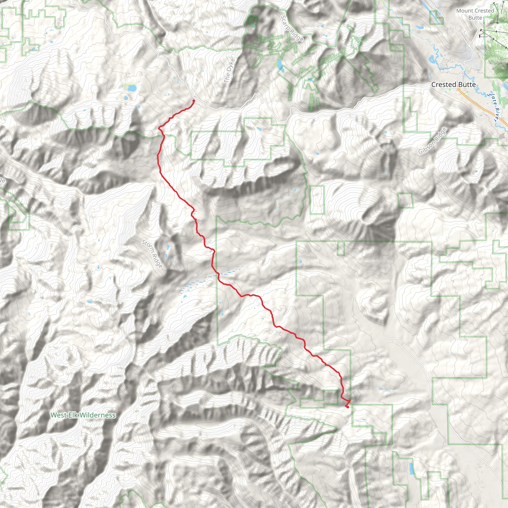 Lowline Trail via Cliff Creek Trail mobile static map
