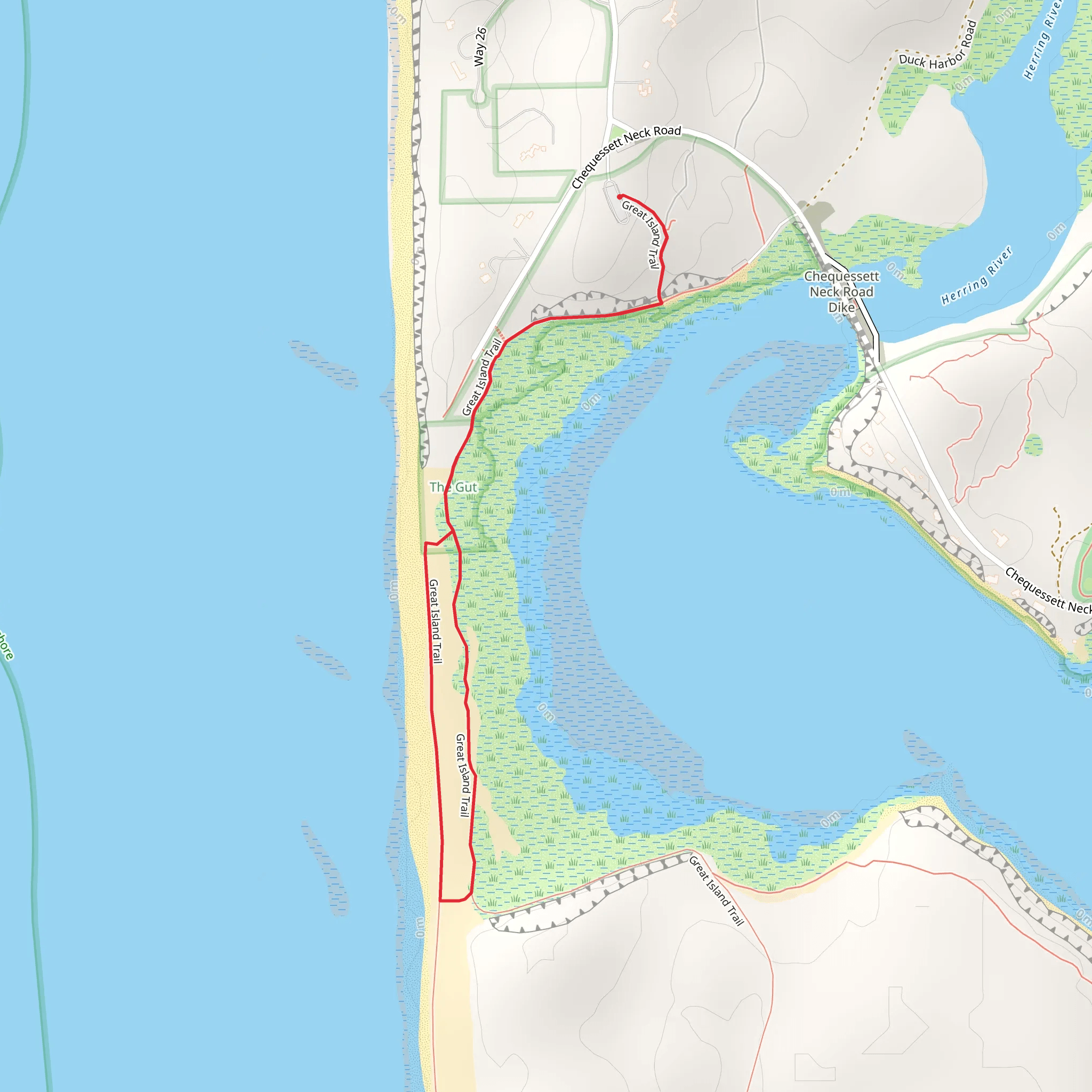 Great Island Loop Trail mobile static map