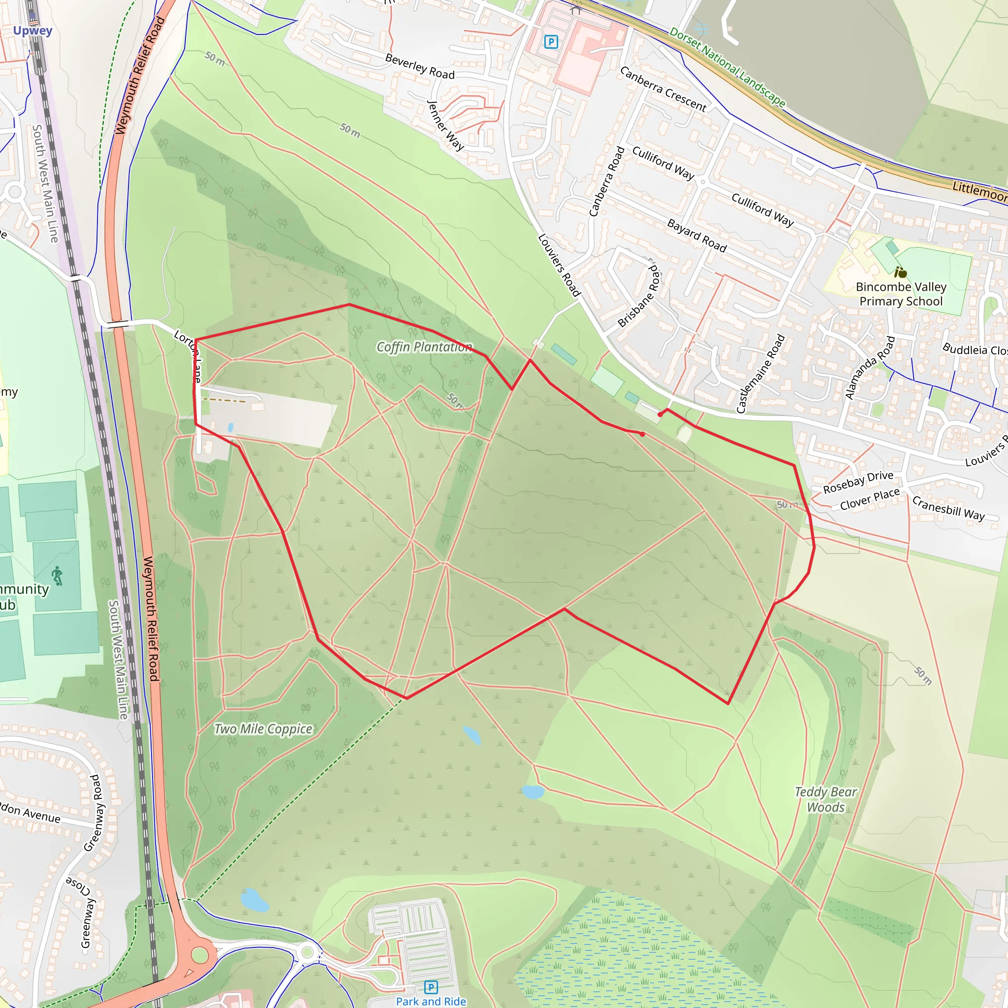 Legacy Trail 1 - Around Lorton Meadows Walk mobile static map