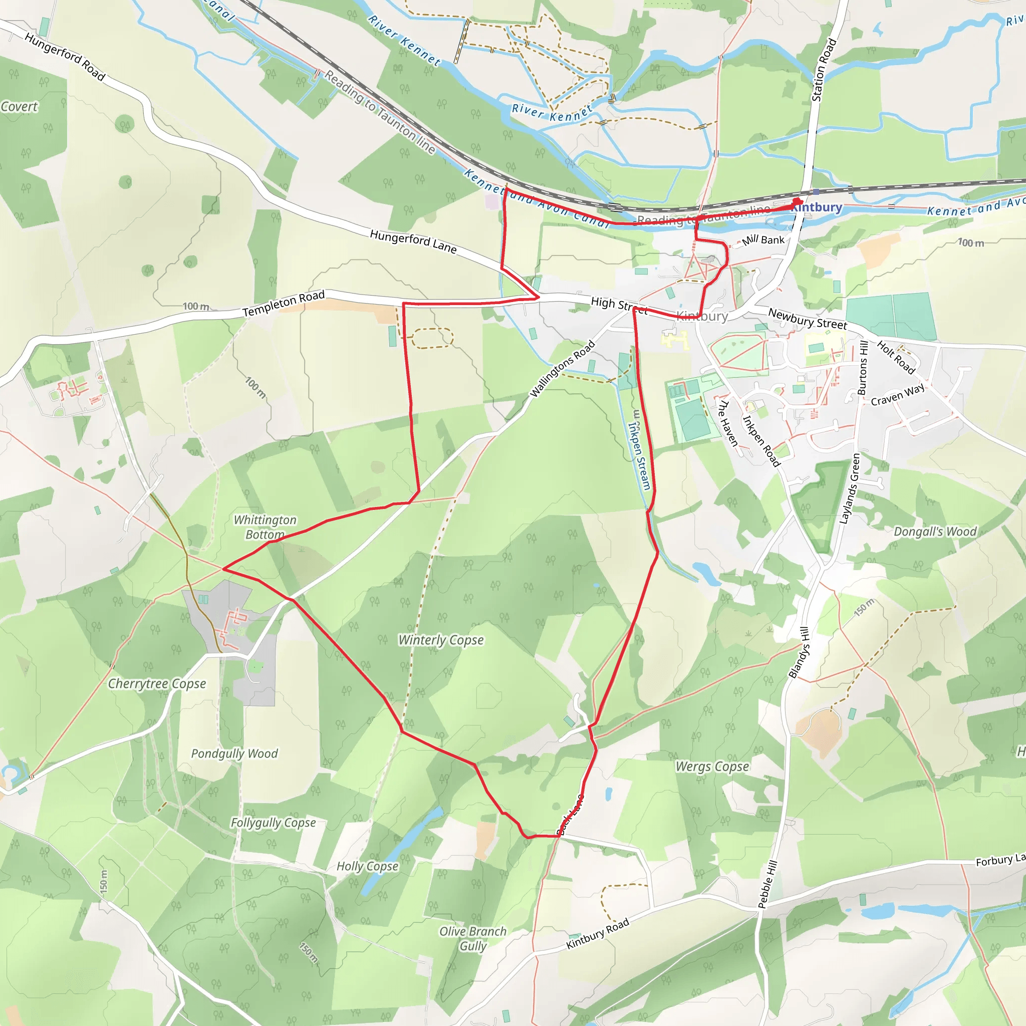 Kintbury Loop mobile static map