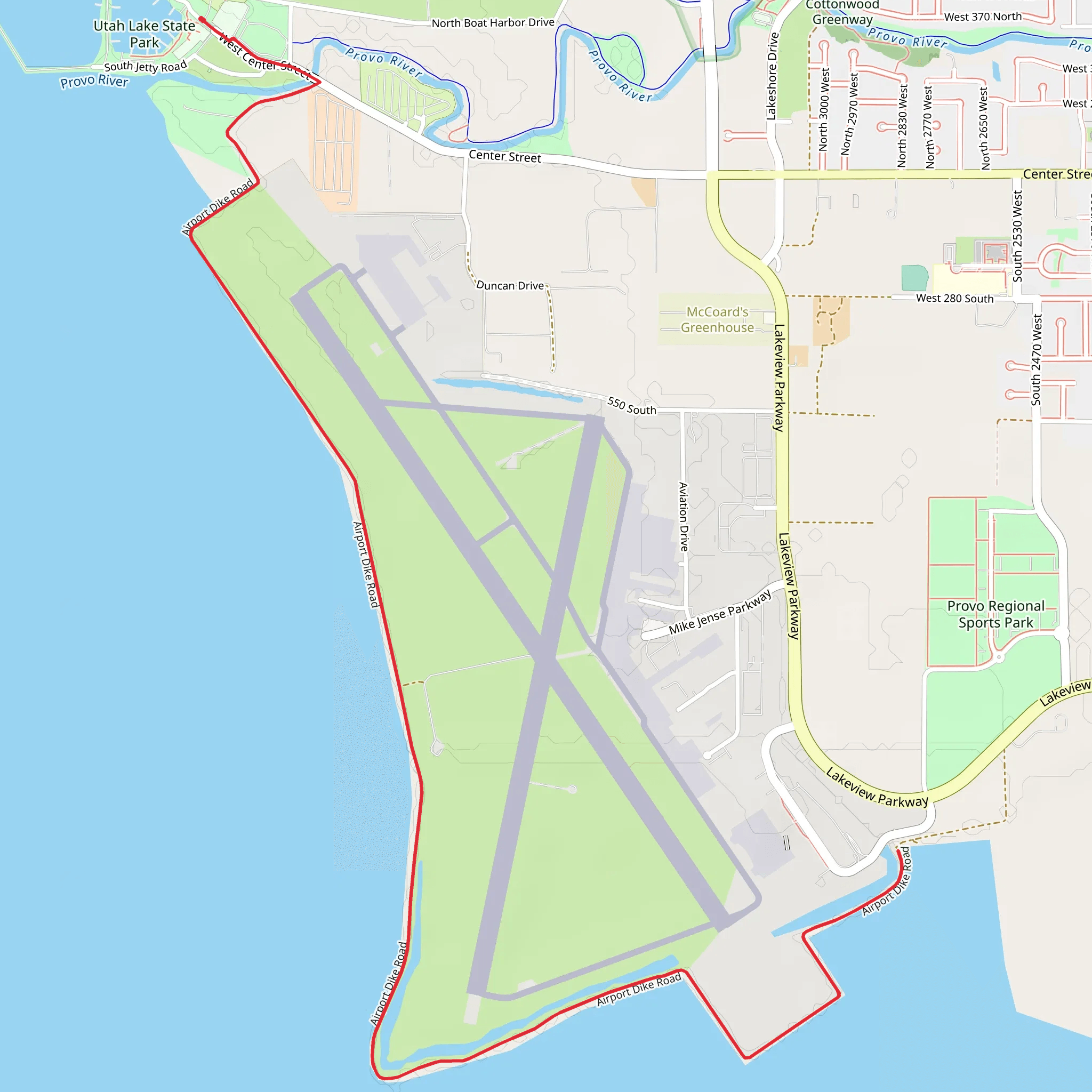 Utah Lake State Park mobile static map