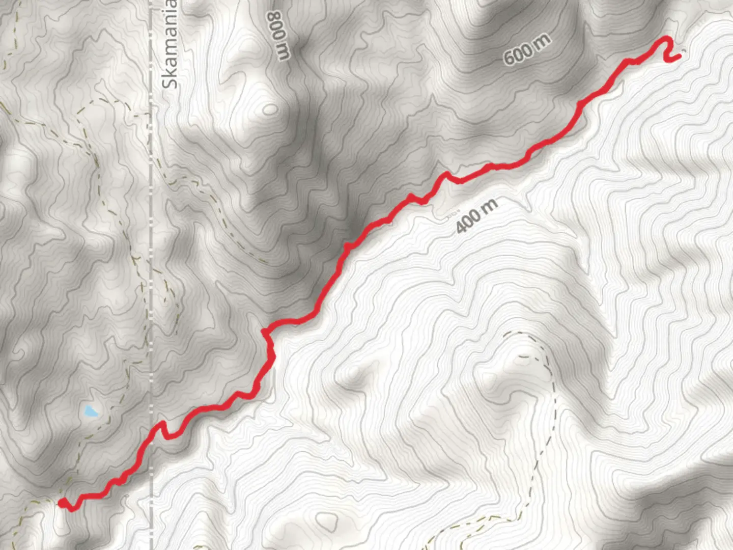 An image depicting the trail Mt Mitchell Trail to North Siouxon Creek and its surrounding area.
