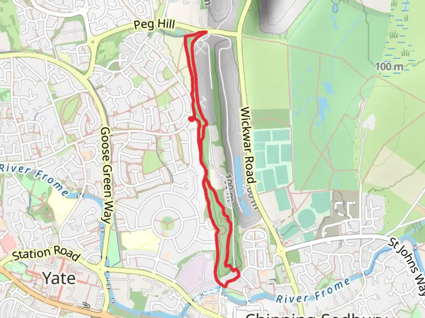 An image depicting the trail Ridge Wood Loop and its surrounding area.