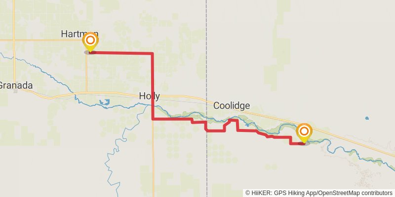 American Discovery Trail - South stage 67 Map