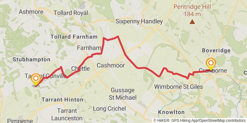 Jubilee Trail stage 7 Map