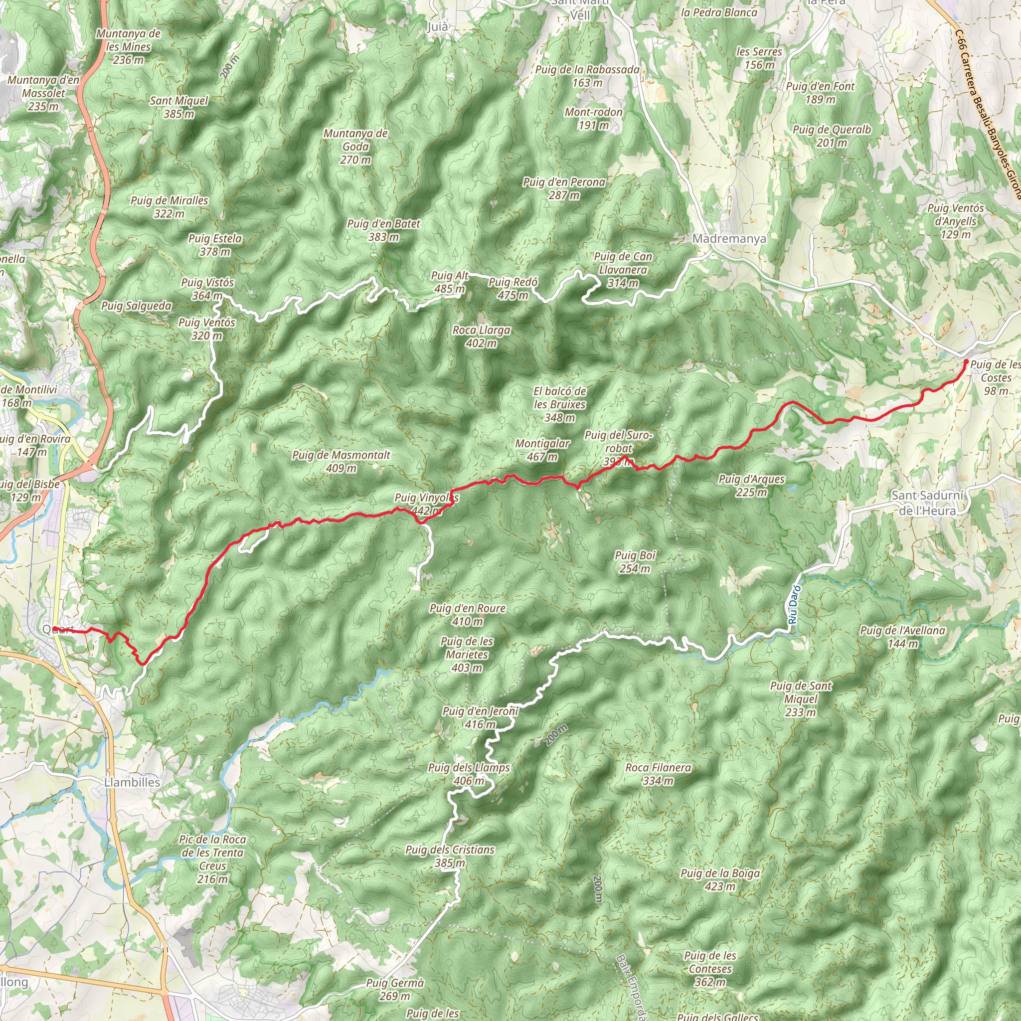Monells - Quart PR C 99 mobile static map