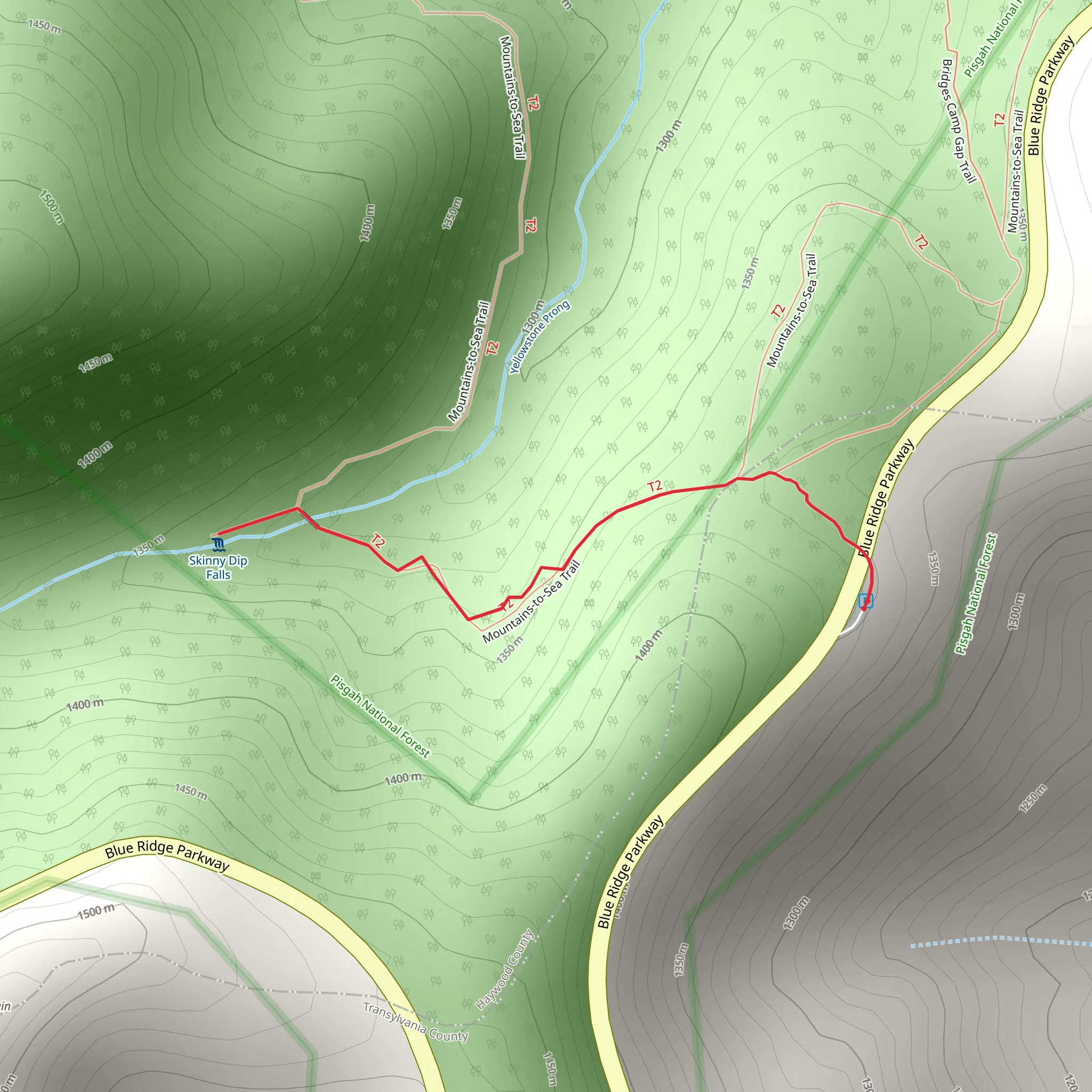 Yellowstone Prong mobile static map