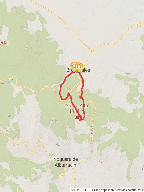 High Sierra PR TE 131 mobile static map