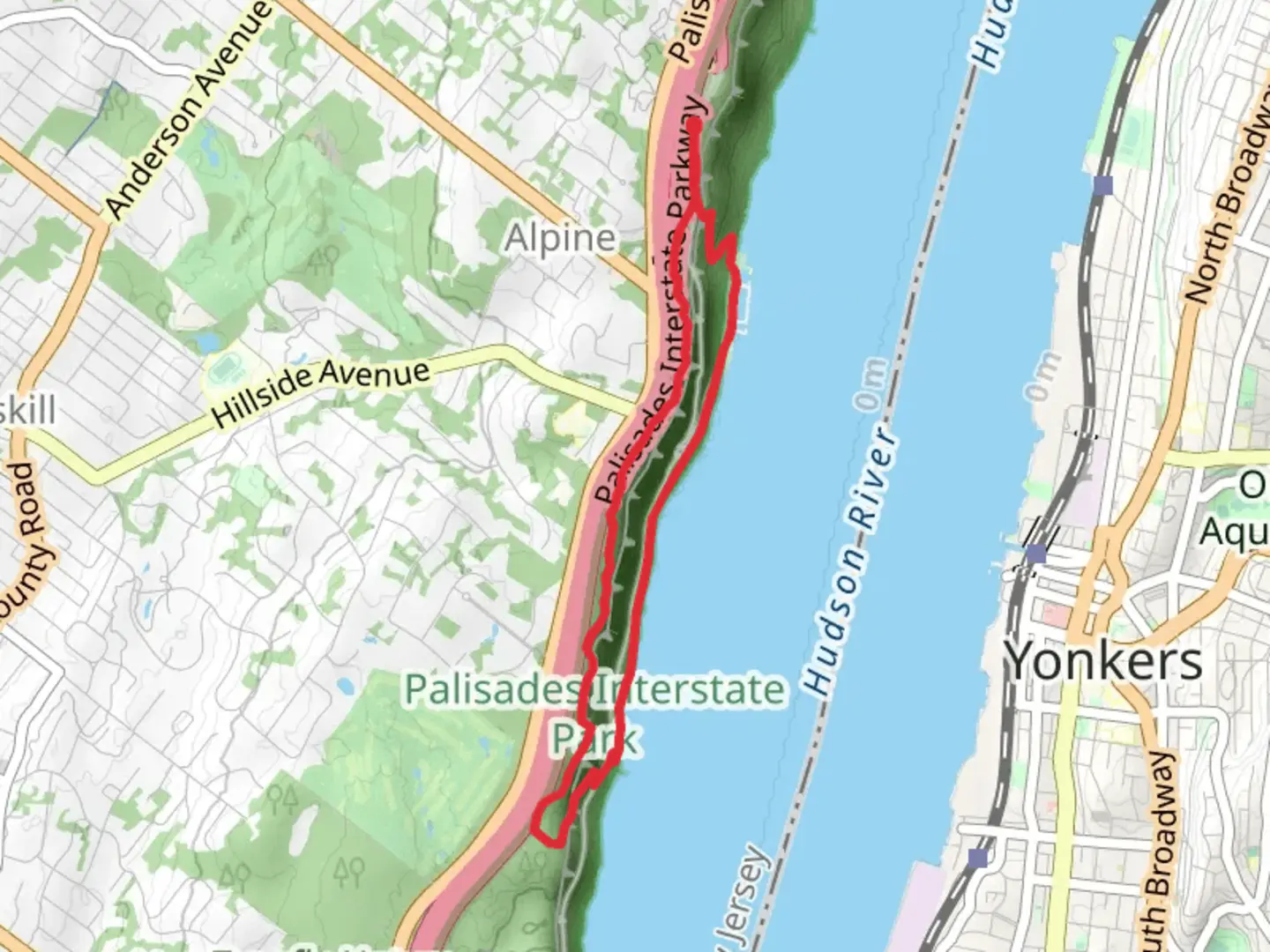 An image depicting the trail Long Path and Shore Trail Loop and its surrounding area.