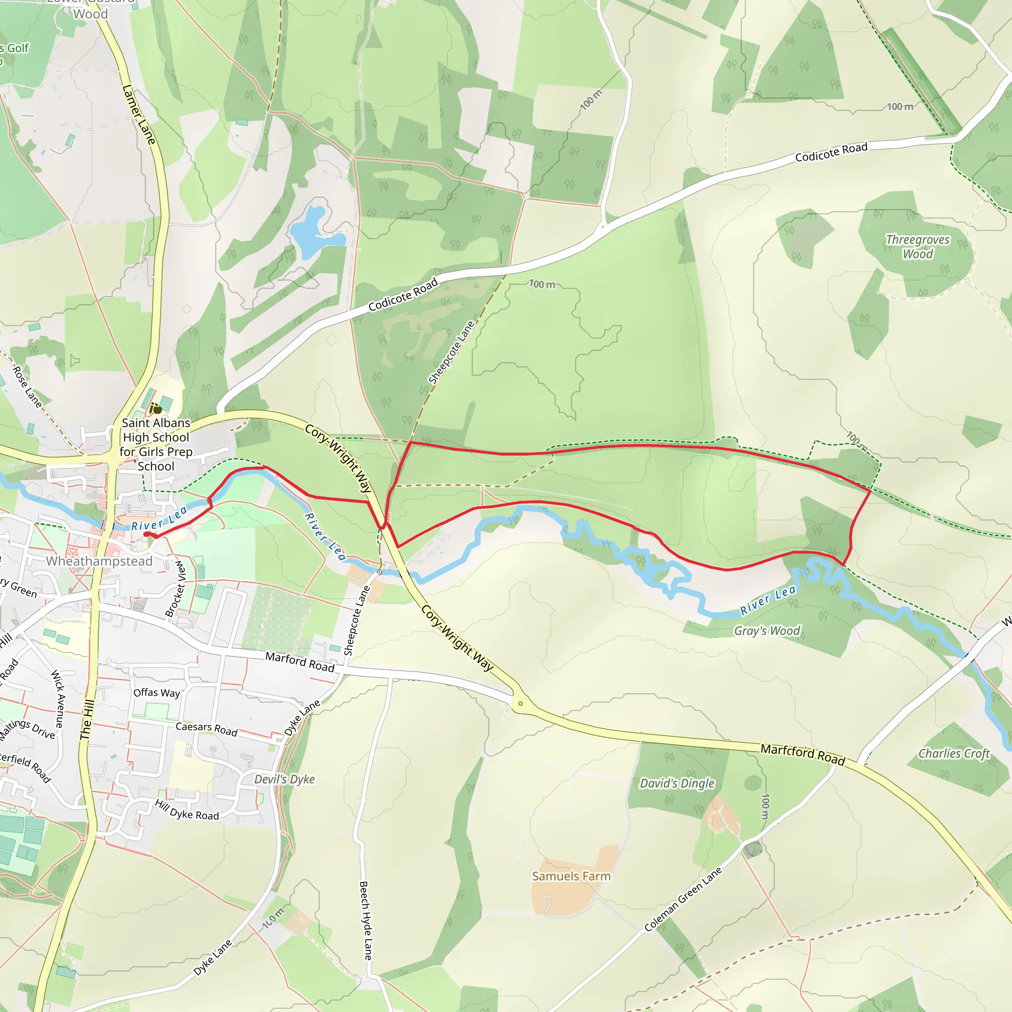 Robinson Wood Loop mobile static map