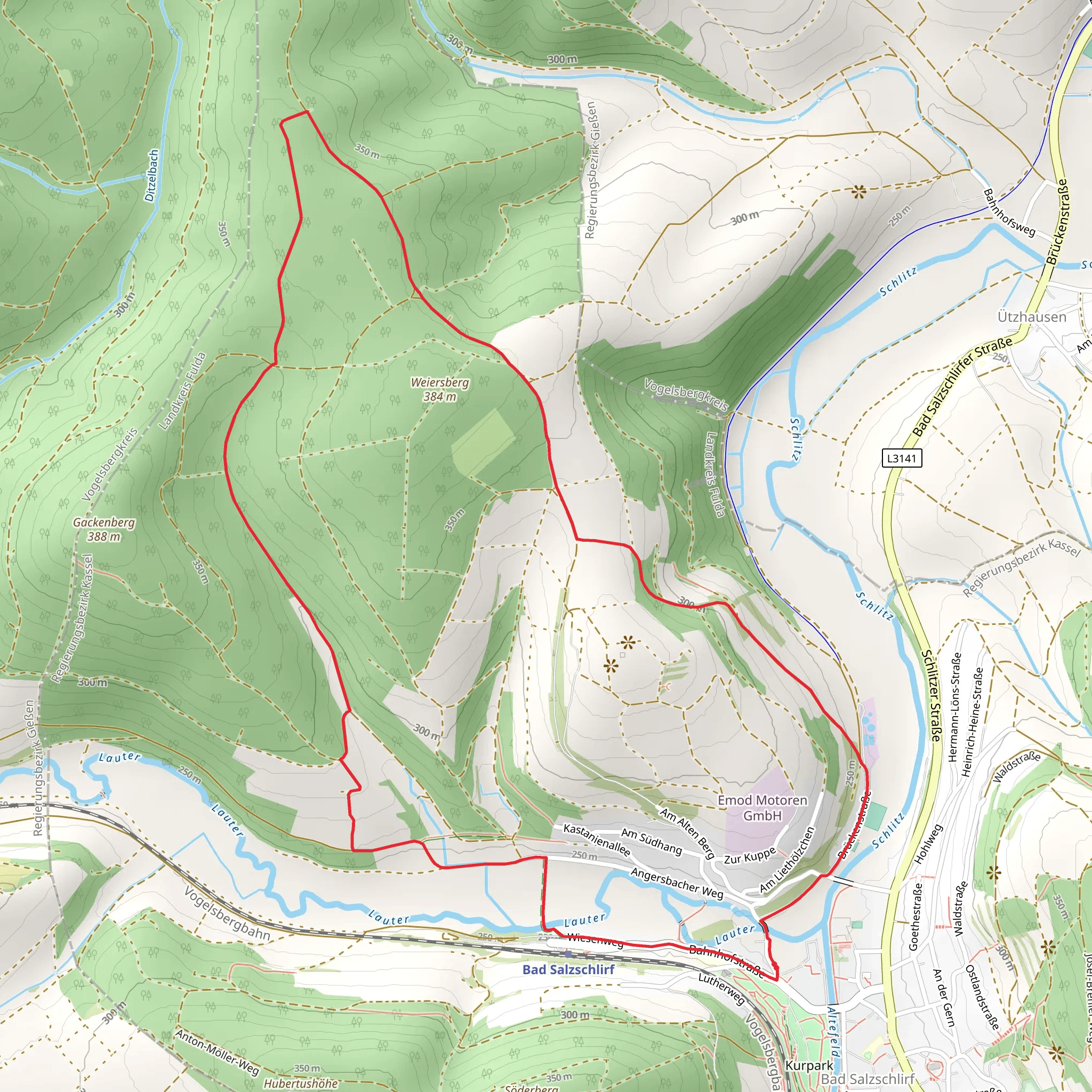 Bad Salzschlirf Rundweg mobile static map