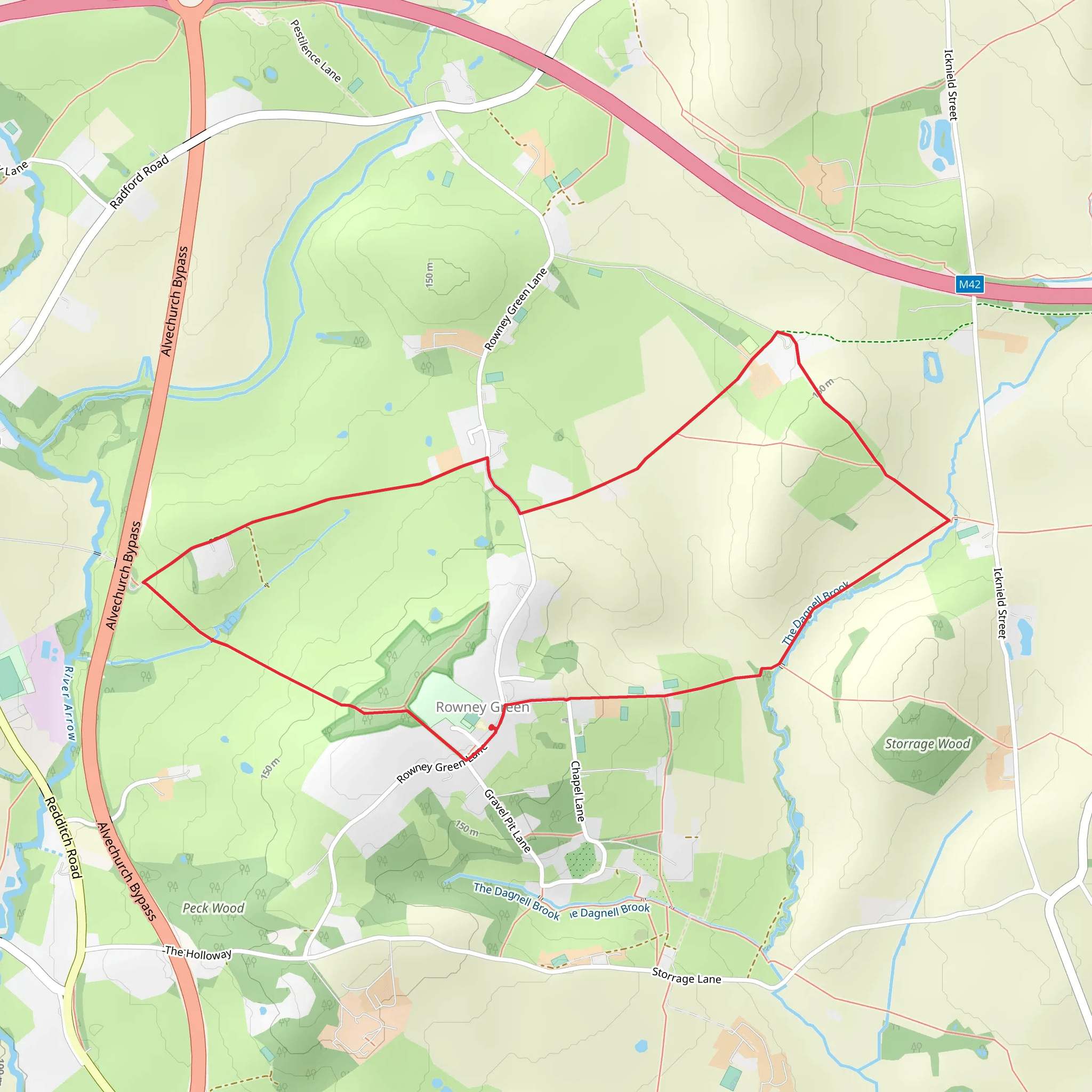 Newbourne Hill Loop mobile static map