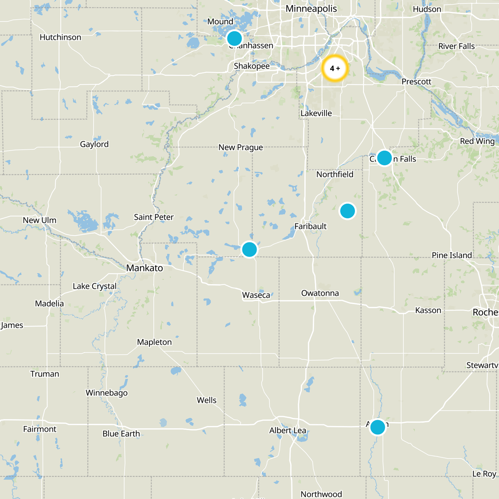 Le Sueur County Static Map