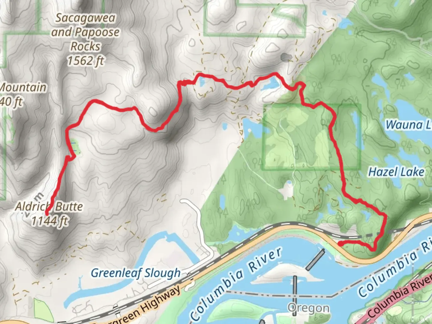 An image depicting the trail Aldrich Butte via Tamanous Trail and its surrounding area.