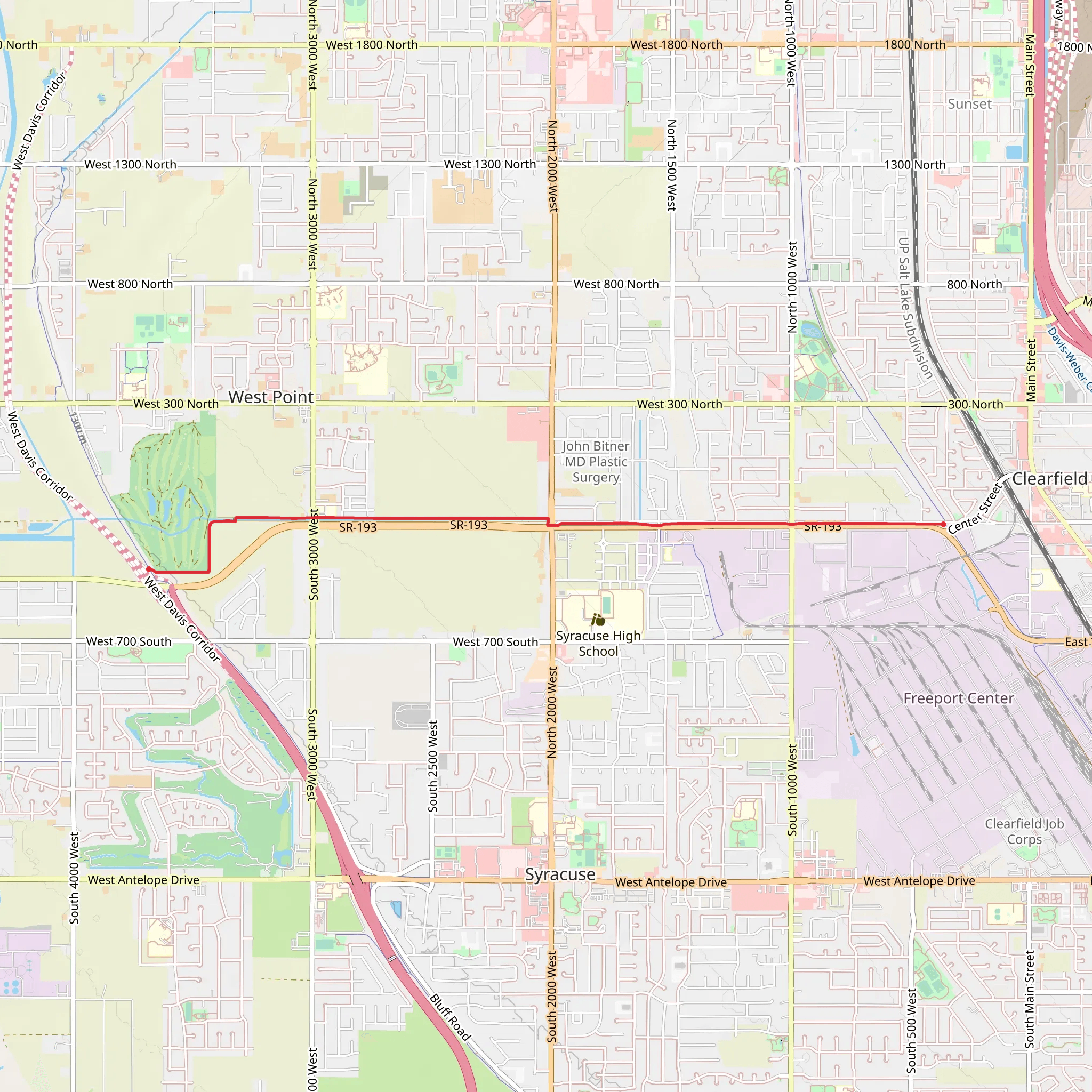 Syracuse Trail mobile static map