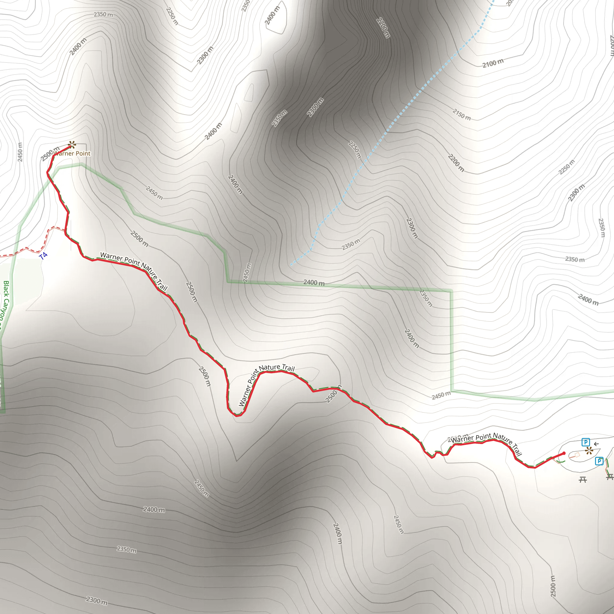 South Rim Road mobile static map