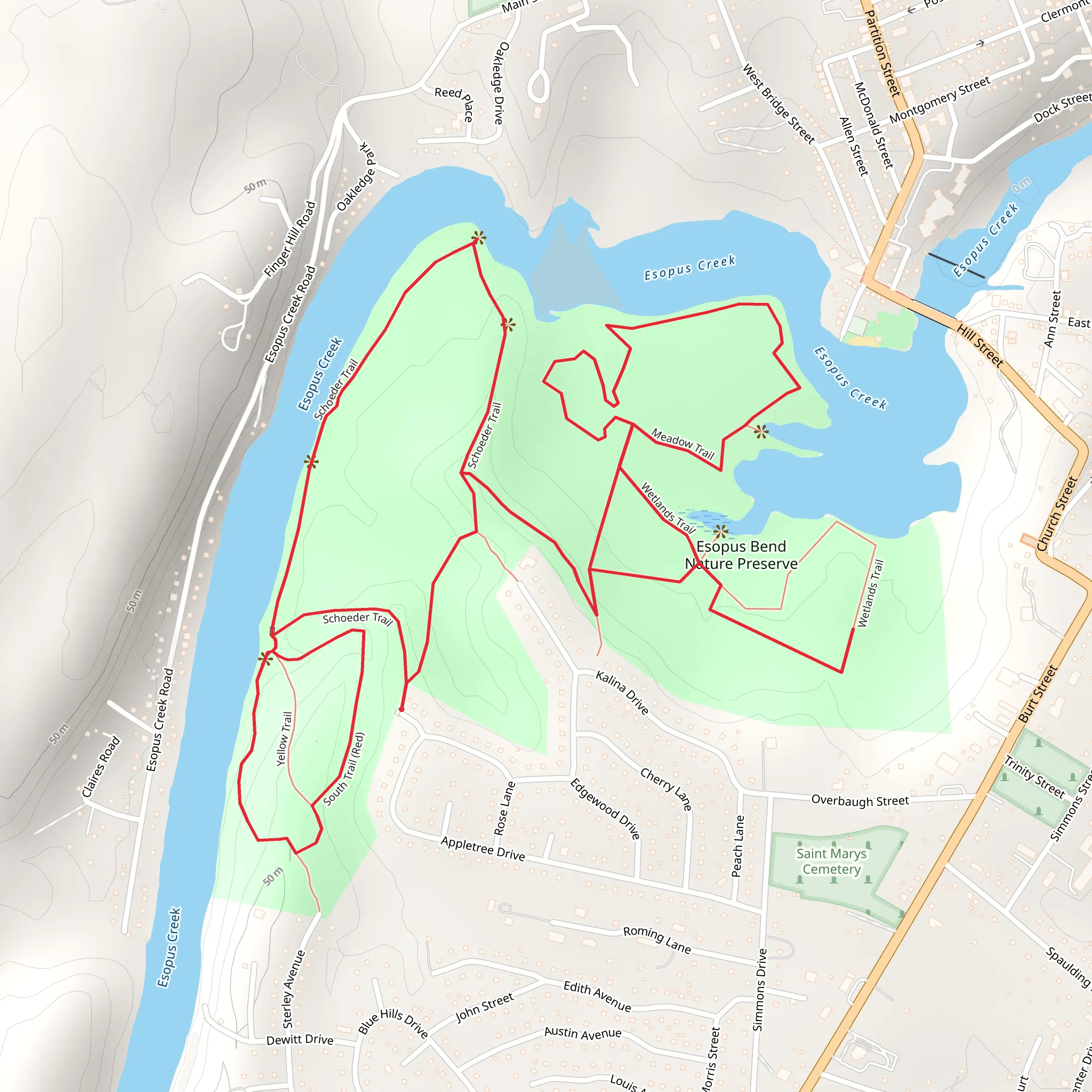 Esopus Bend Nature Preserve Loop mobile static map