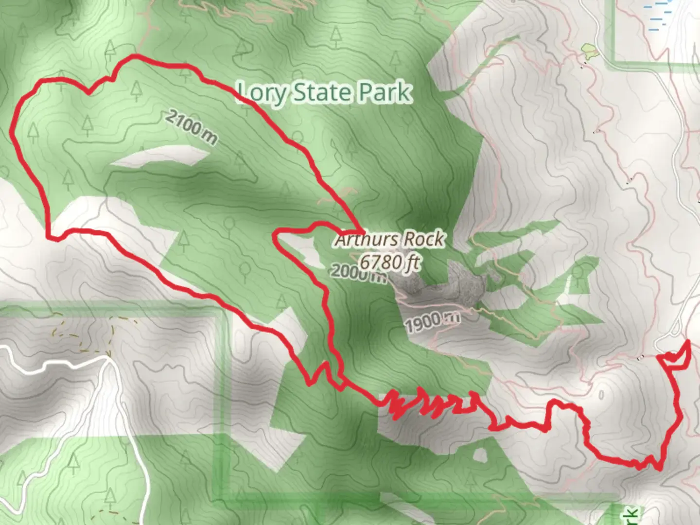 An image depicting the trail South Valley, Howard Trail and Westridge Trail Loop and its surrounding area.