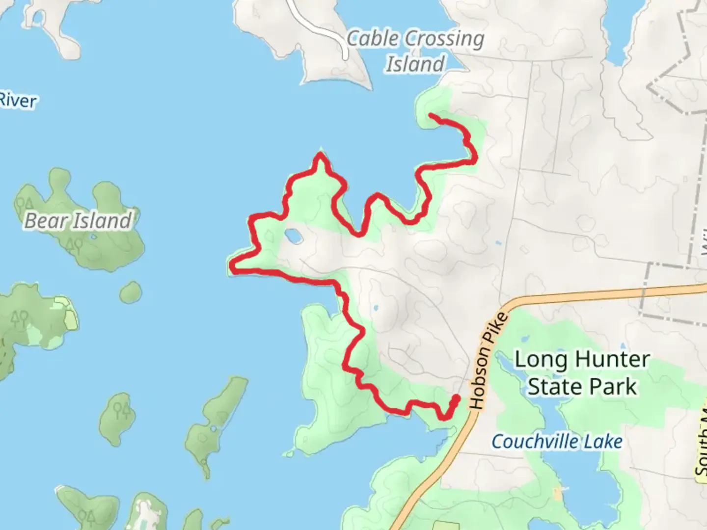 An image depicting the trail Volunteer and Day Trail and its surrounding area.