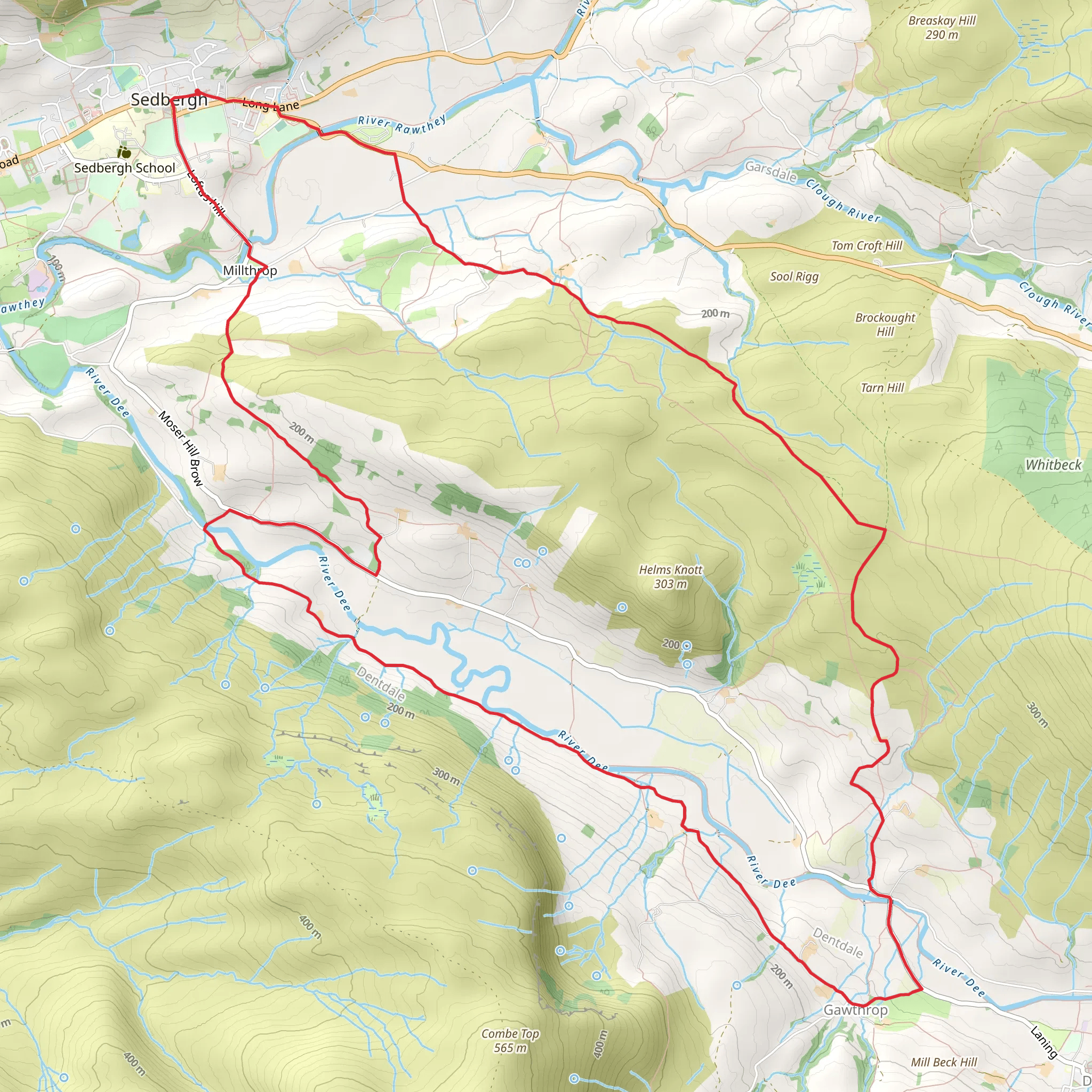 Barth Bridge and Brackengill Loop mobile static map