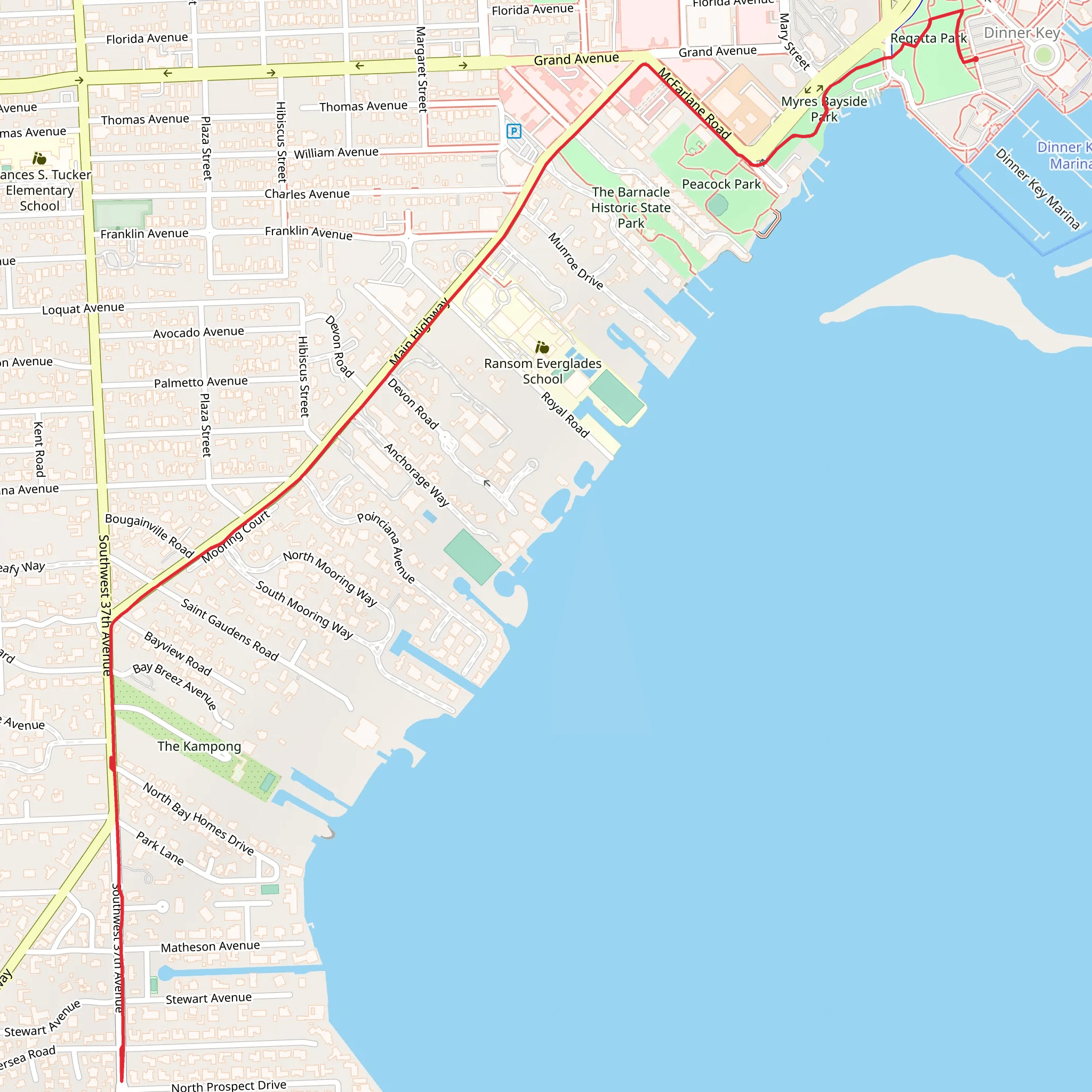 Commodore Trail mobile static map