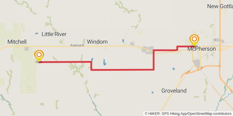 American Discovery Trail - South stage 54 Map