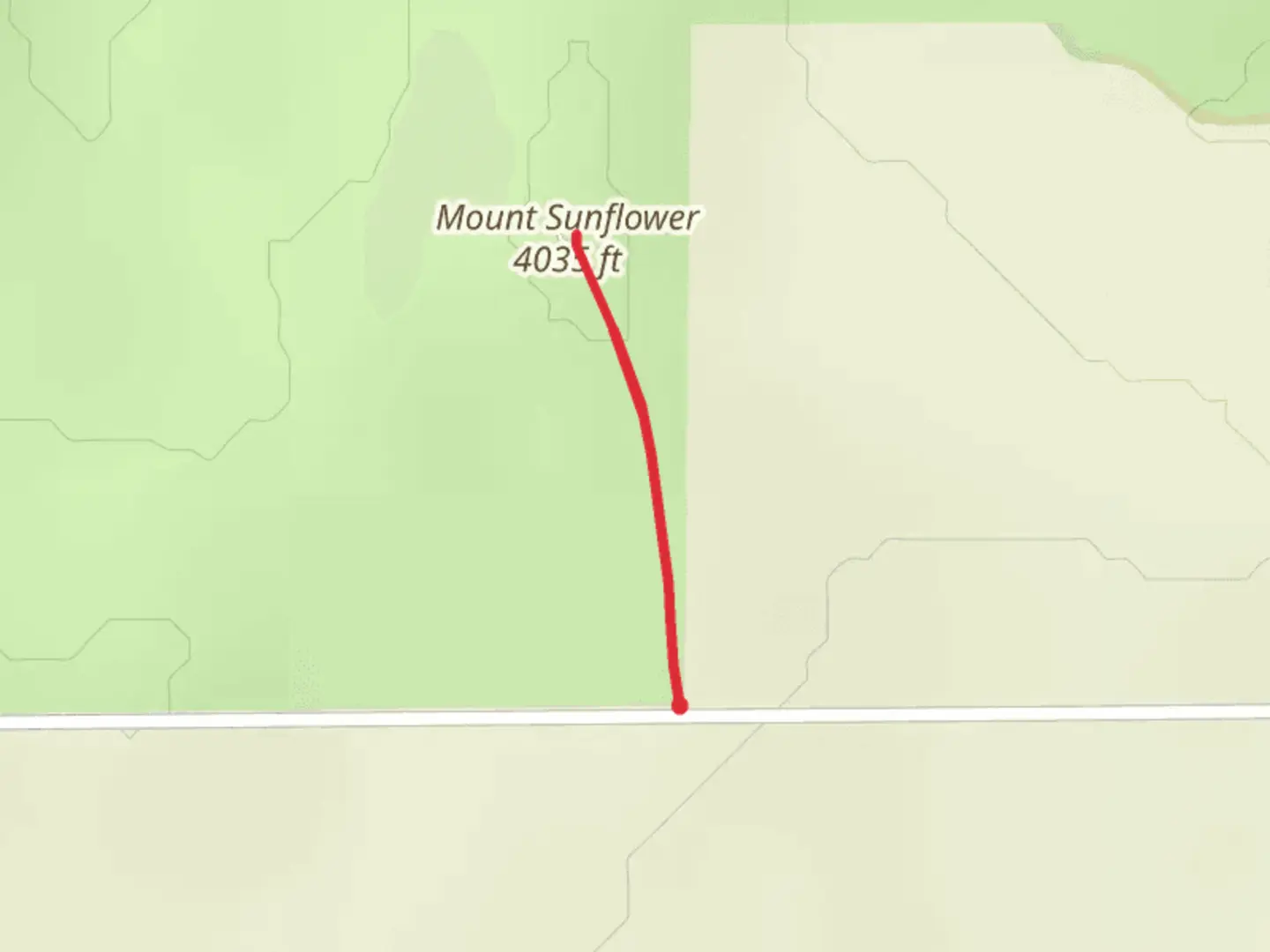 An image depicting the trail Mount Sunflower and its surrounding area.