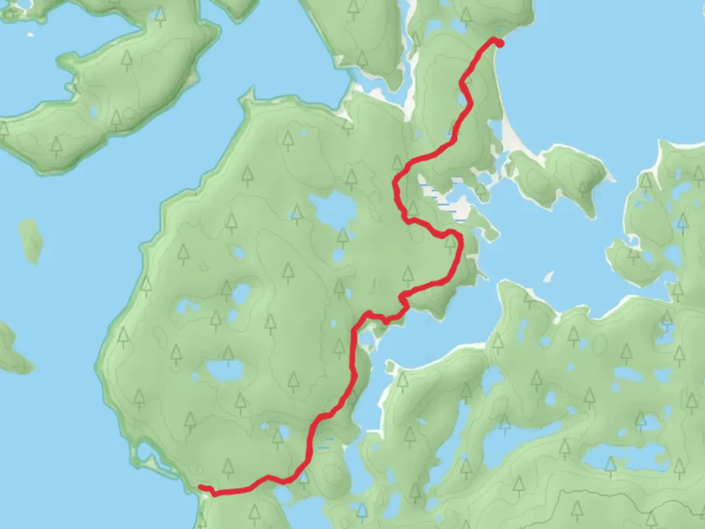 An image depicting the trail Big Bay Walk and its surrounding area.