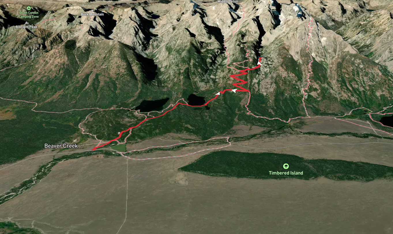 Delta Lake and Bradley Lake from Teton Park Road