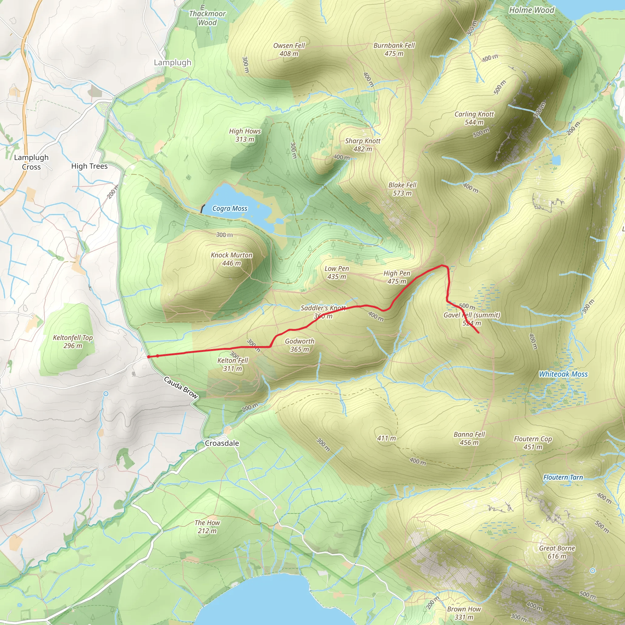 Gavel Fell mobile static map
