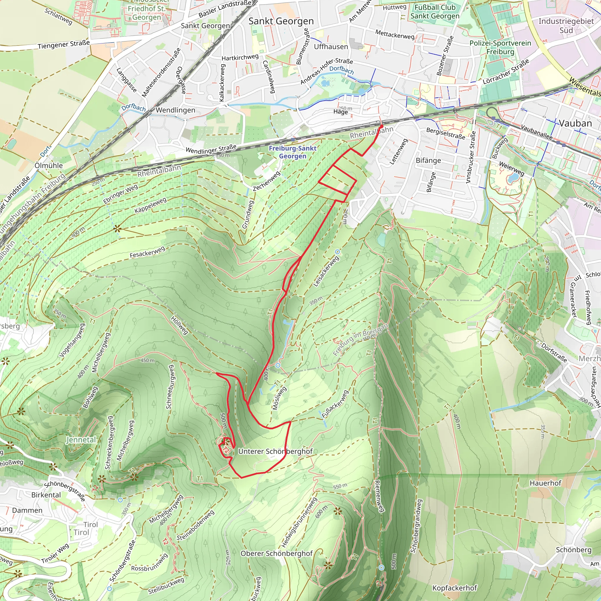 Burgruine Schneeburg Loop via Markgraefler Wiiwegli mobile static map