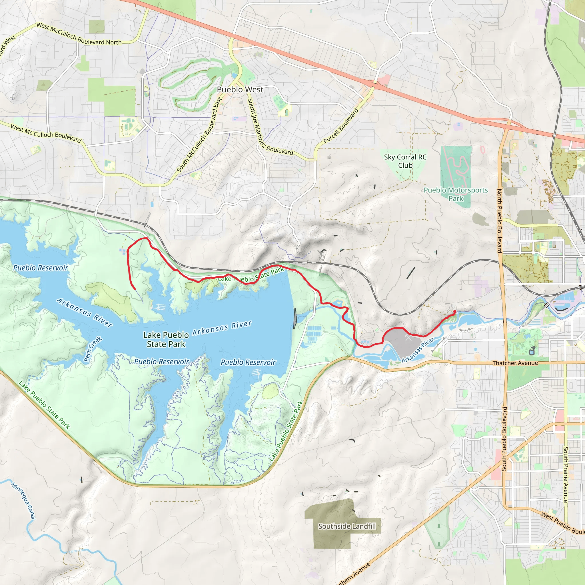 Arkansas River - North Marina MUP mobile static map