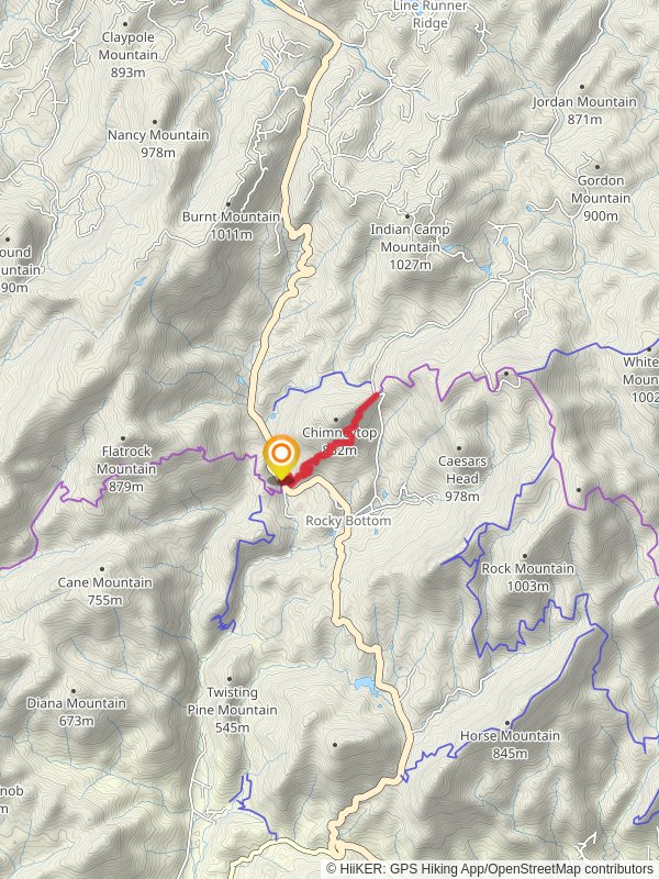 Chimneytop Gap via Foothills Trail
