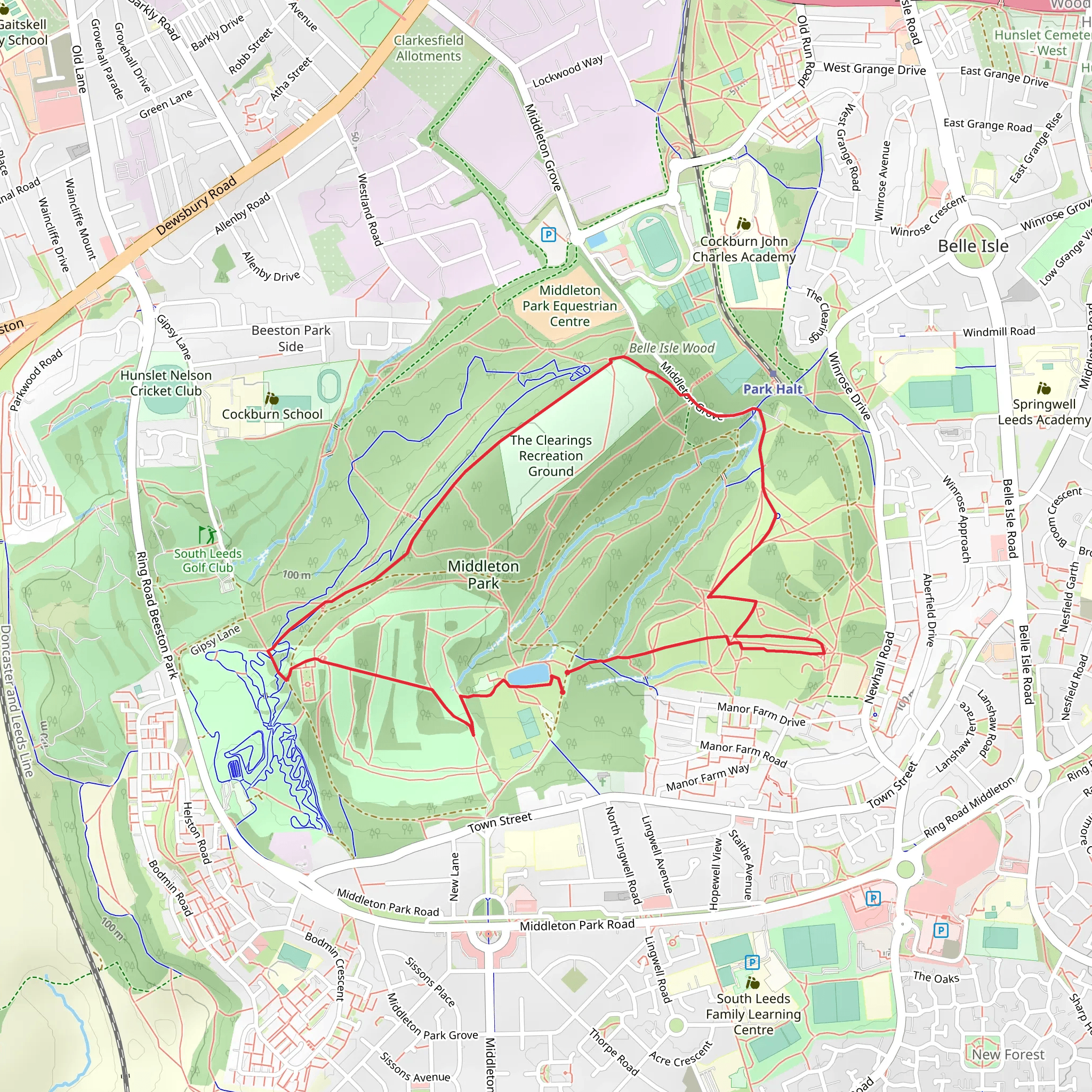 Middleton Park Loop mobile static map