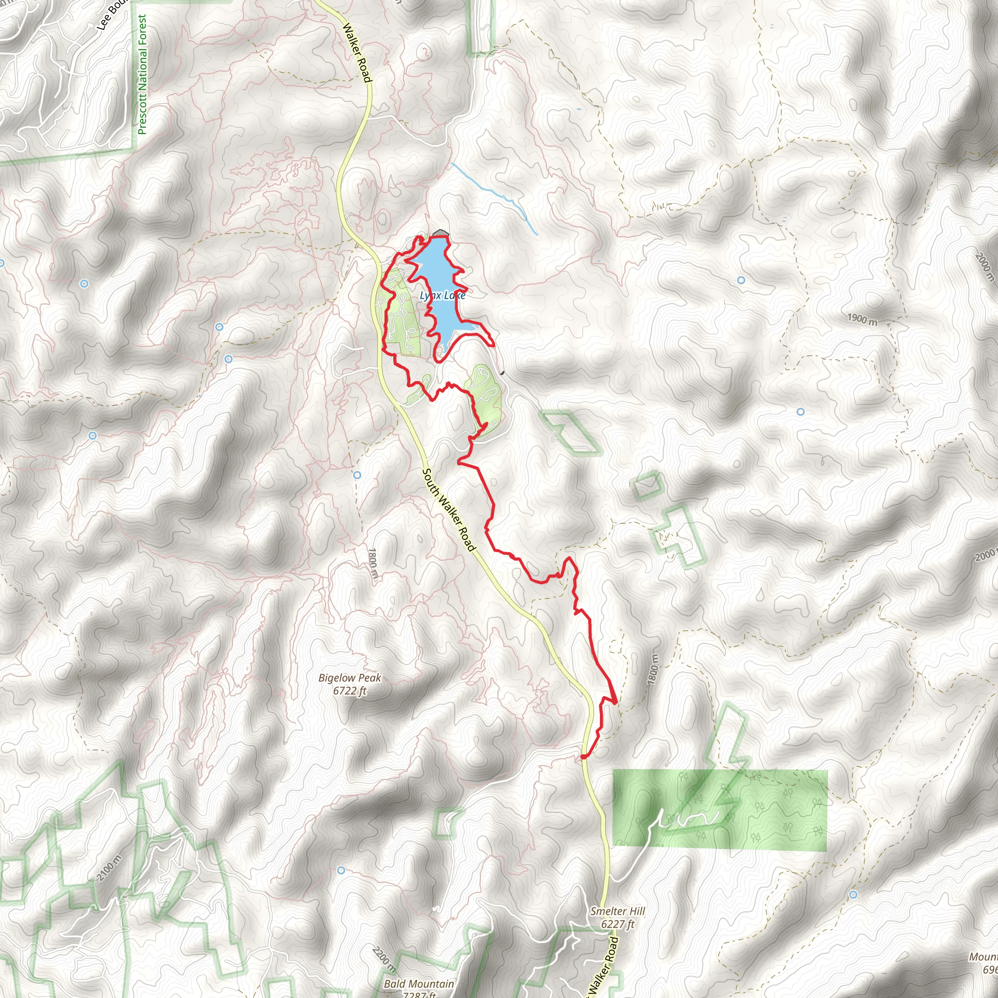 Lynx Lake via Homestead Trail mobile static map