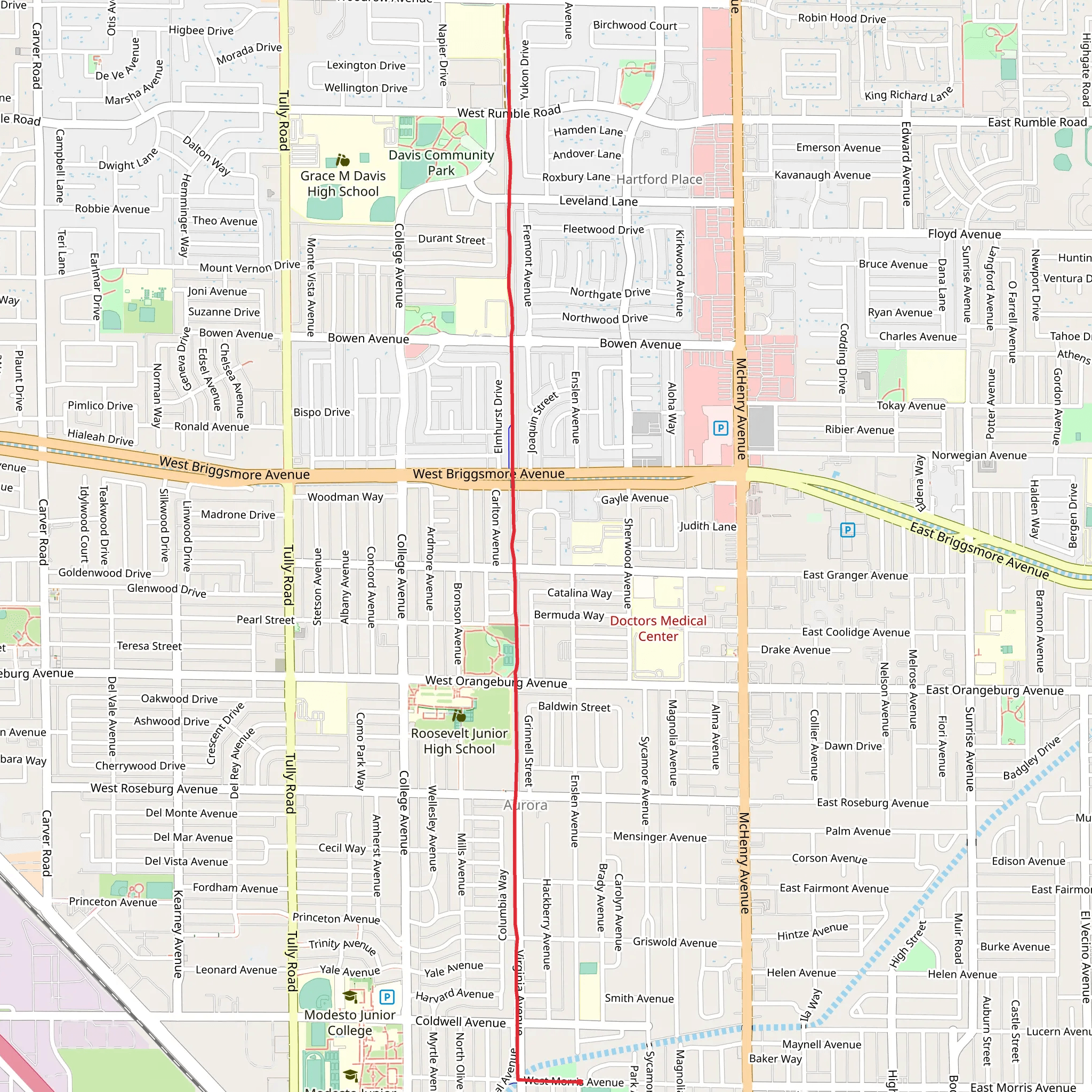 Virginia Corridor Path mobile static map