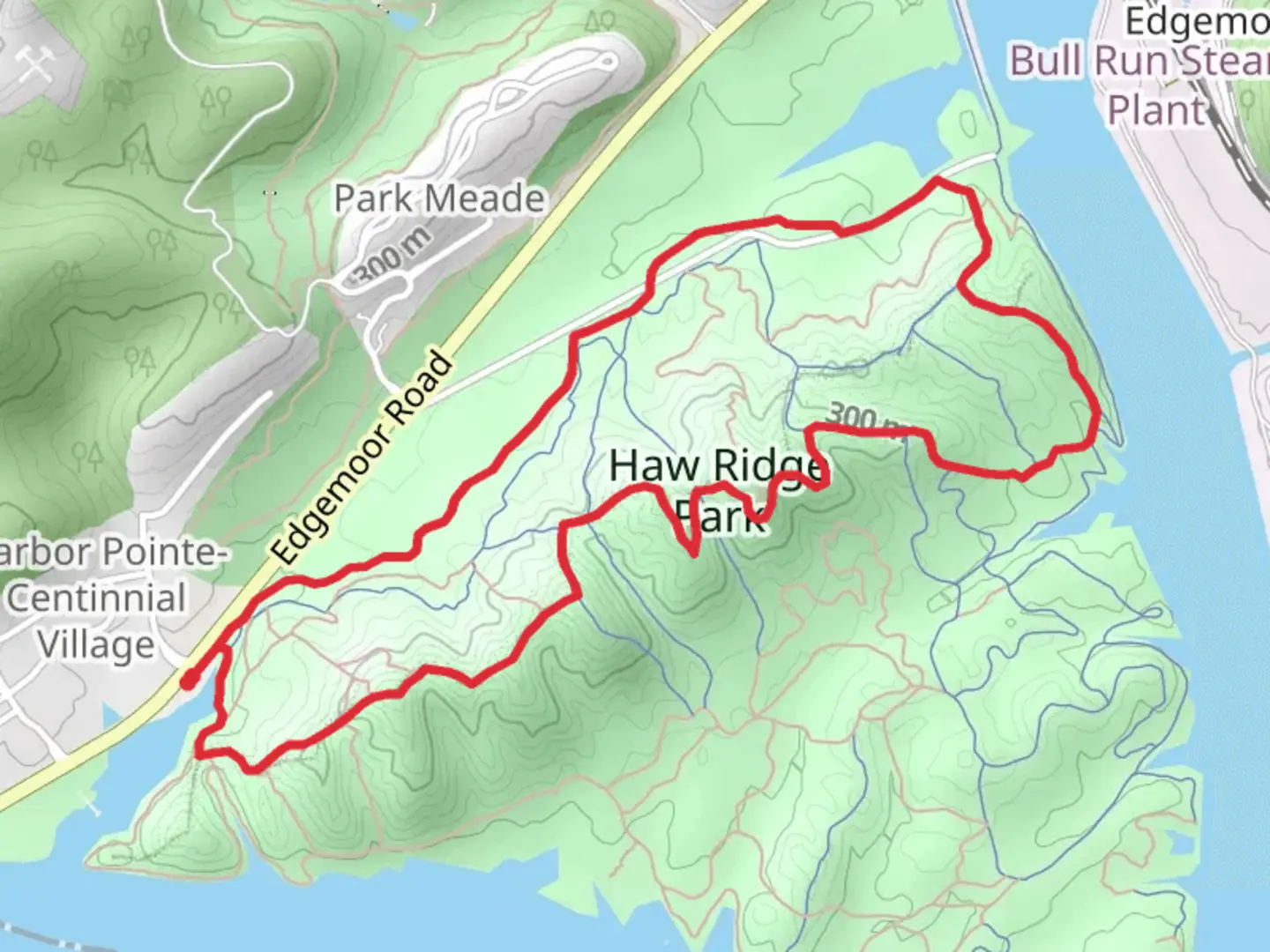 An image depicting the trail East Ridge Trail and Melton Lake Greenway Loop and its surrounding area.